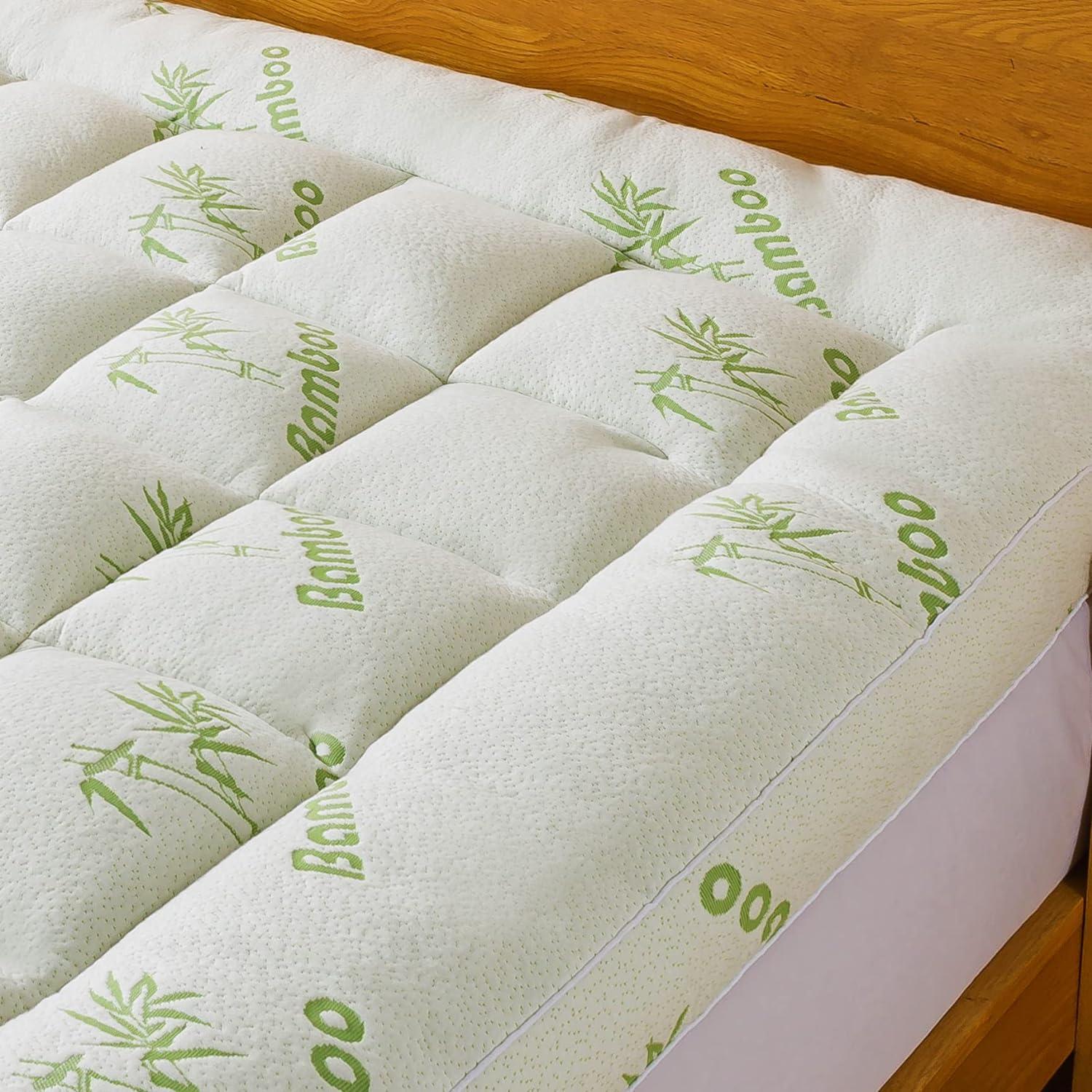 Queen Size Bamboo Viscose Cooling Mattress Topper