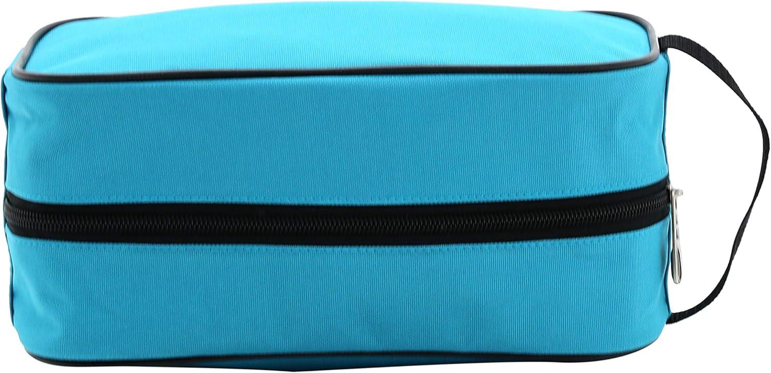 Travelers Club Chicago Plus Carry-On Luggage and Accessories Set With Tote and Travel kit-Color:Teal,Size:5 Piece