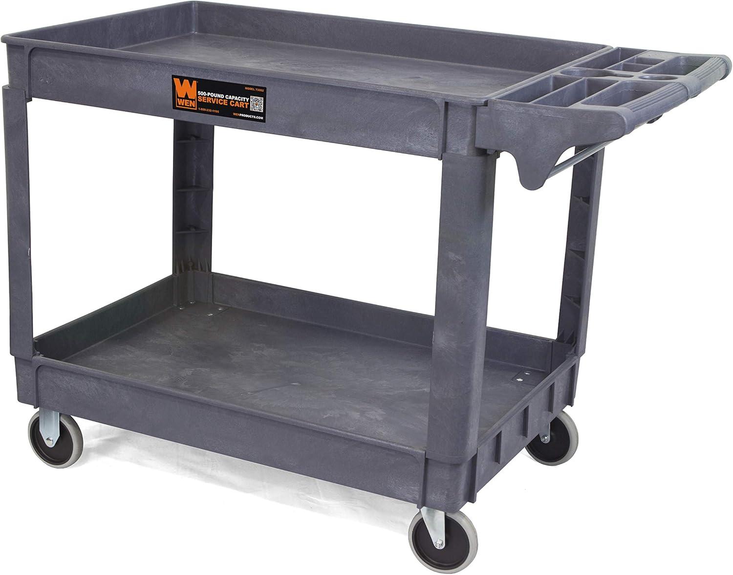 Gray Polypropylene 500-Pound Capacity Service Utility Cart