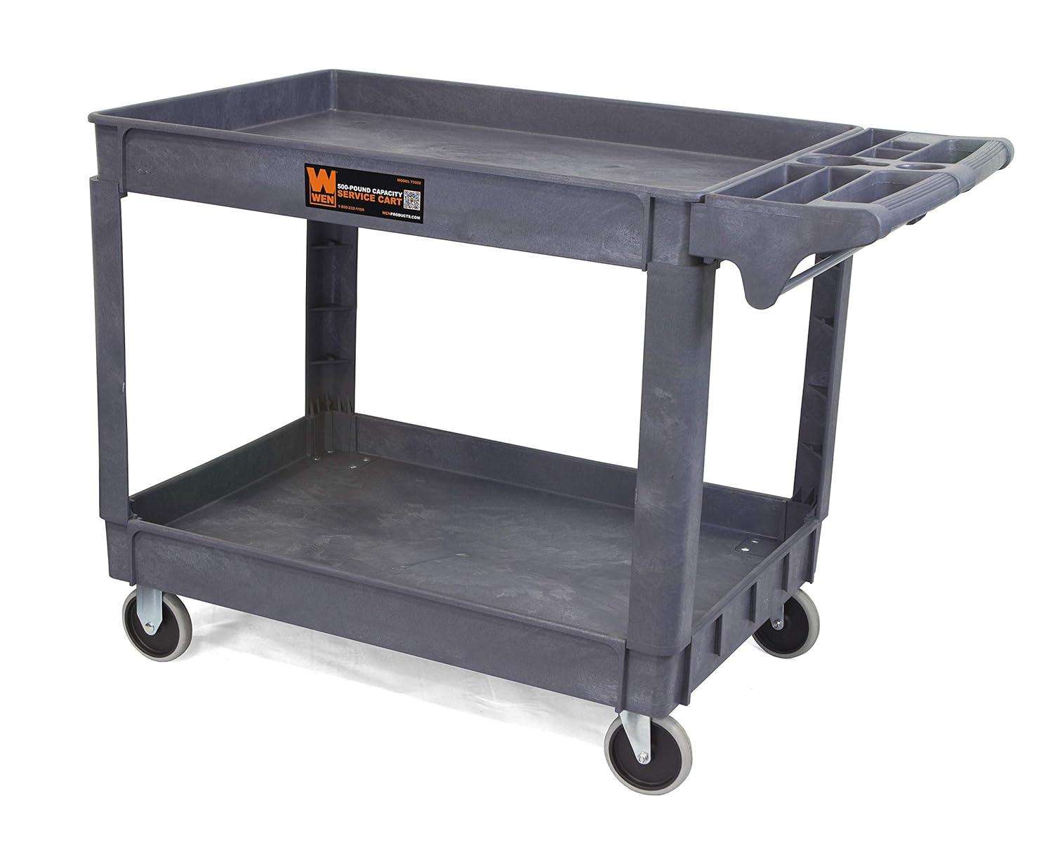 Gray Polypropylene 500-Pound Capacity Service Utility Cart