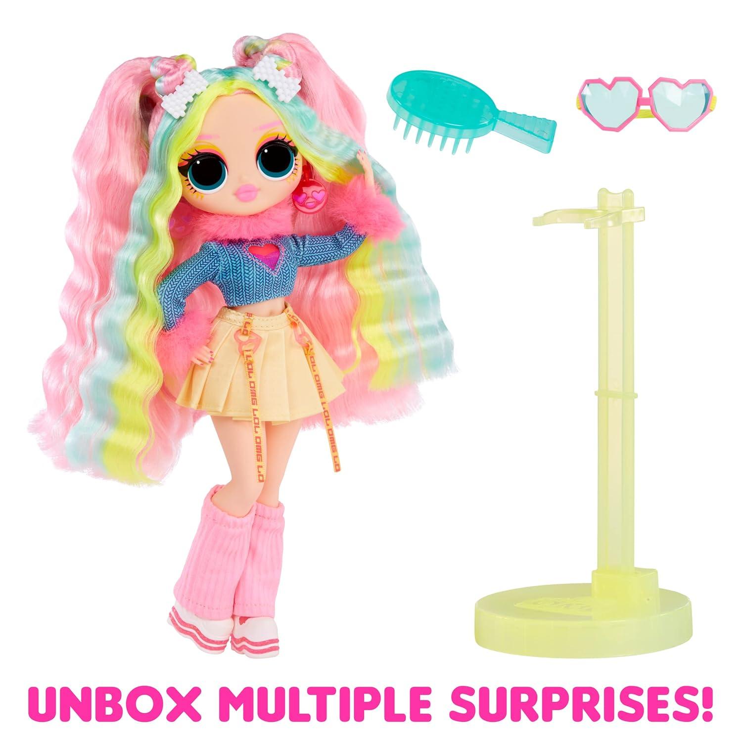 LOL Surprise OMG Sunshine Color Change Bubblegum DJ Fashion Doll with Color Changing Hair and Fashions and Multiple Surprises – Great Gift for Kids Children Ages 4+