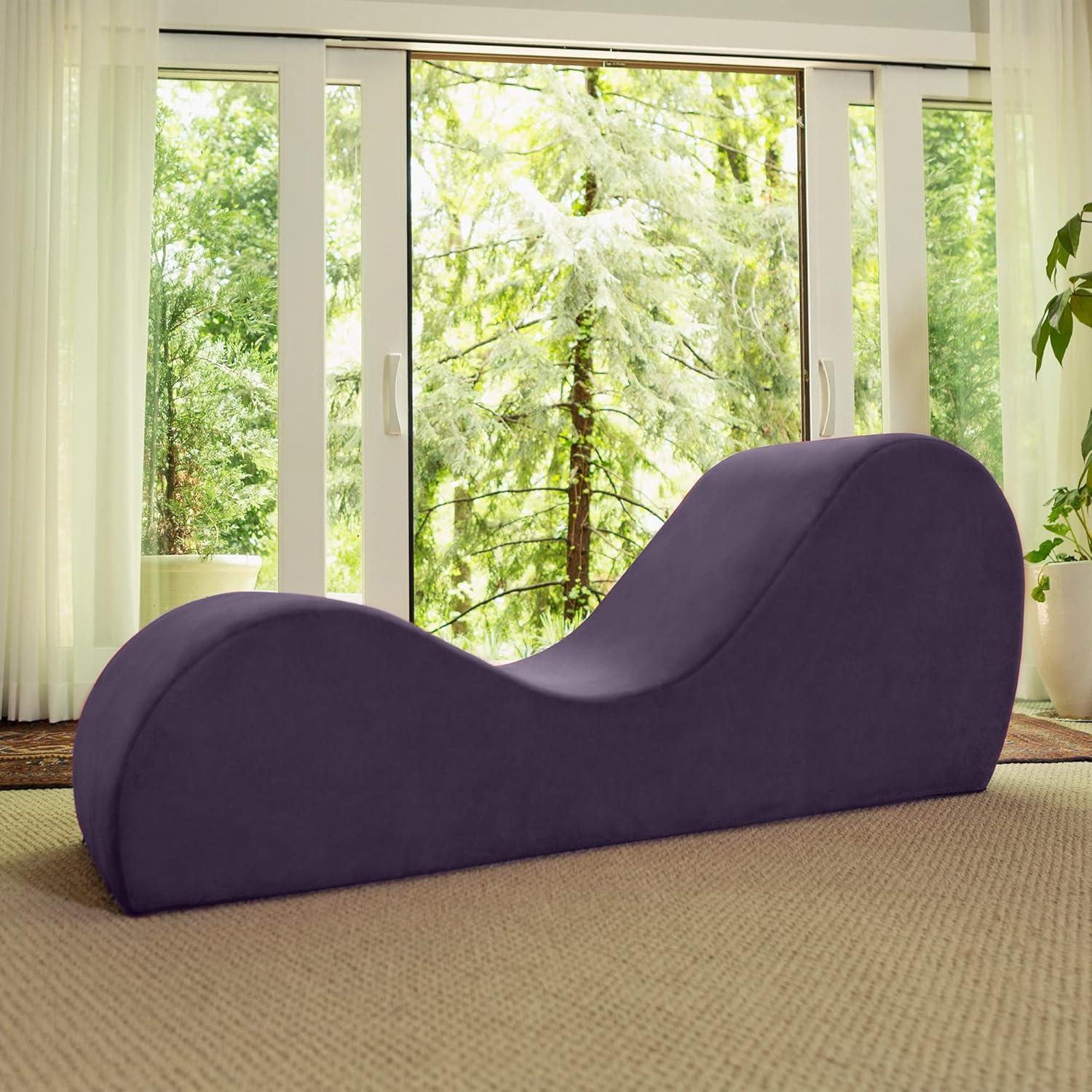 Avana Yoga Chaise Lounge Chair, Aubergine