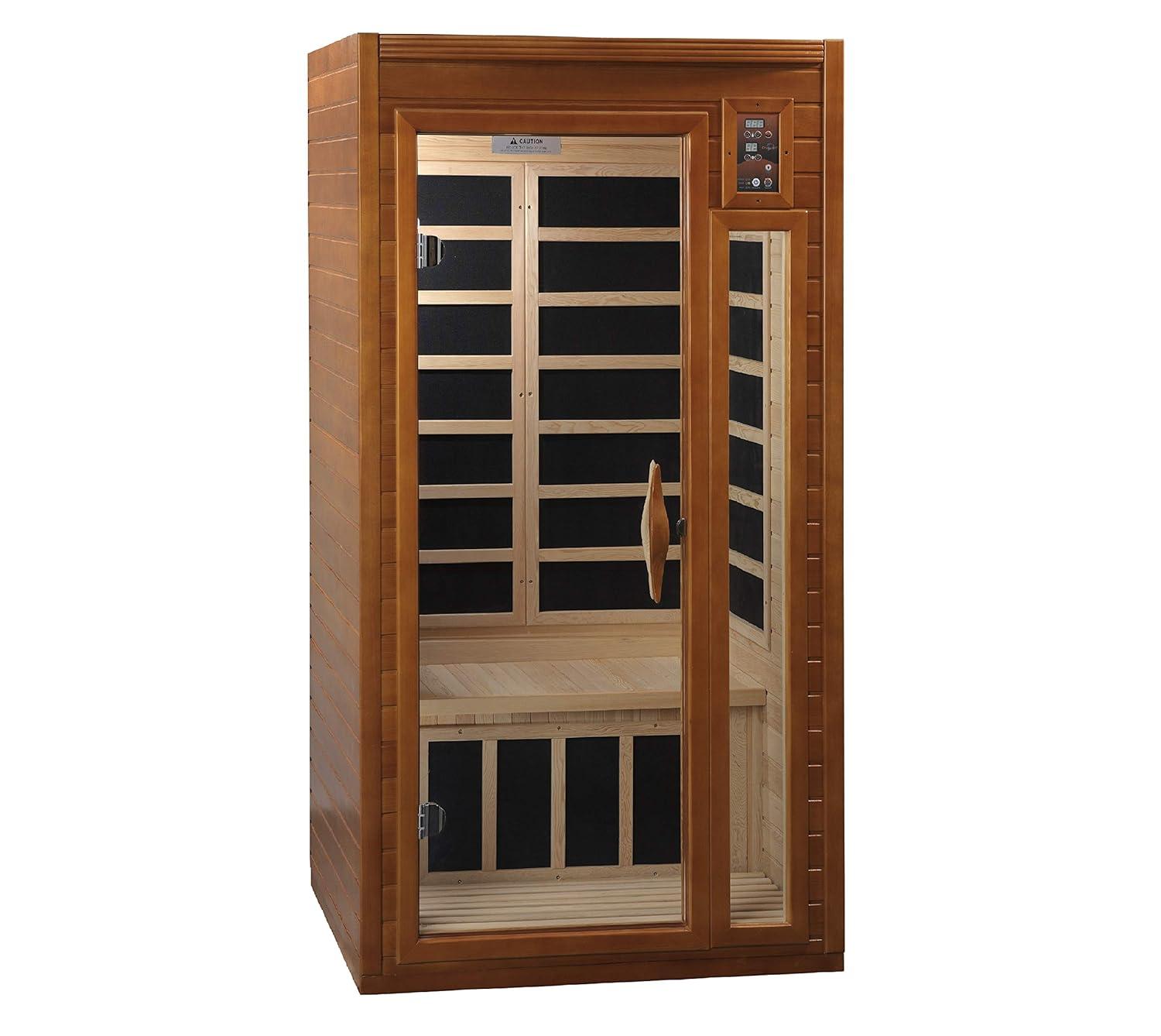 Dynamic Infrared Dynamic Infrared 1 - Person Bluetooth Compatible FAR Infrared Sauna with Remote Control in Hemlock