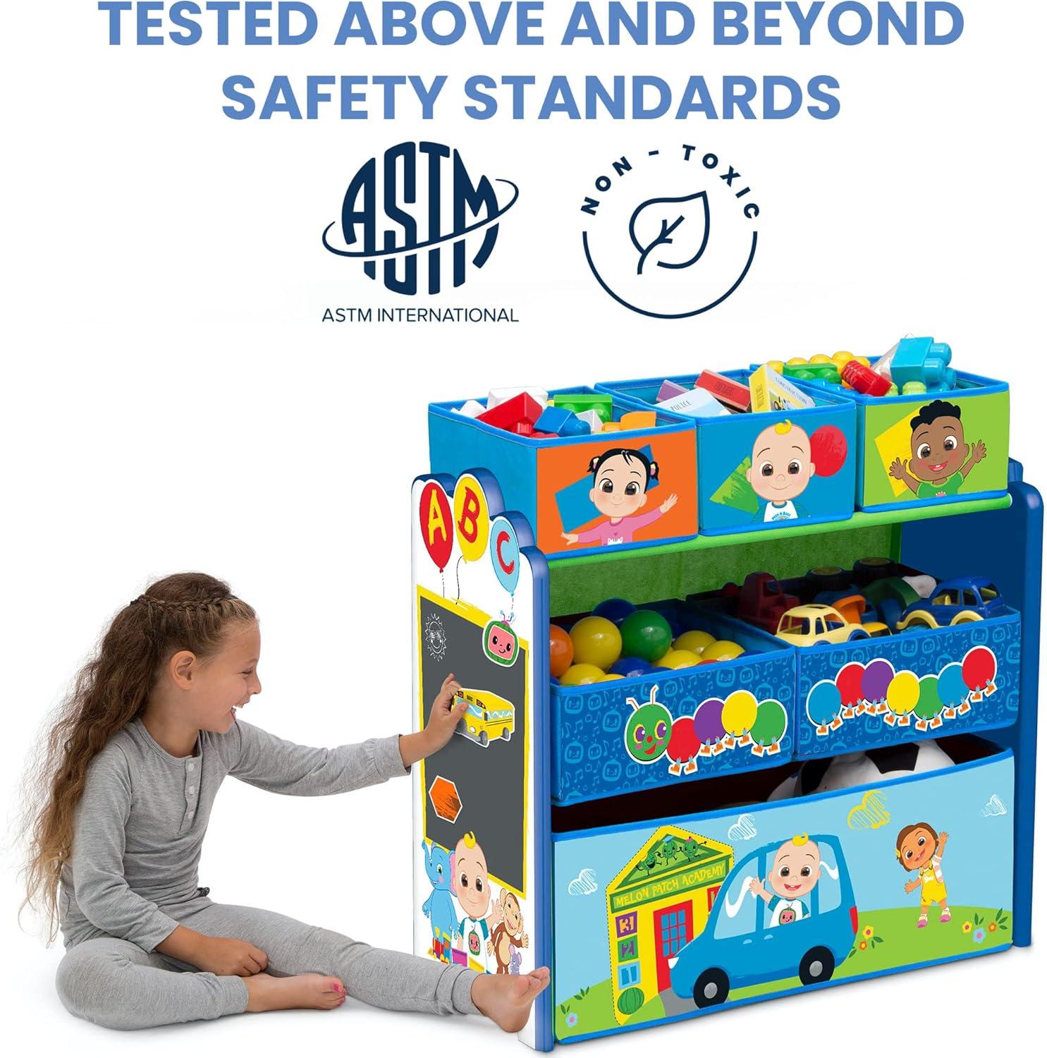 Cocomelon Design & Store 6 Bin Toy Storage Organizer - Greenguard Gold Certified