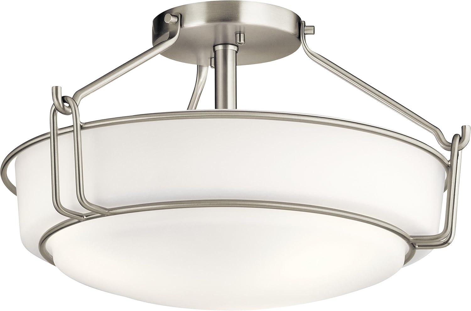 Kichler Lighting Alkire 3 - Light Semi-Flush Mount in Brushed Nickel