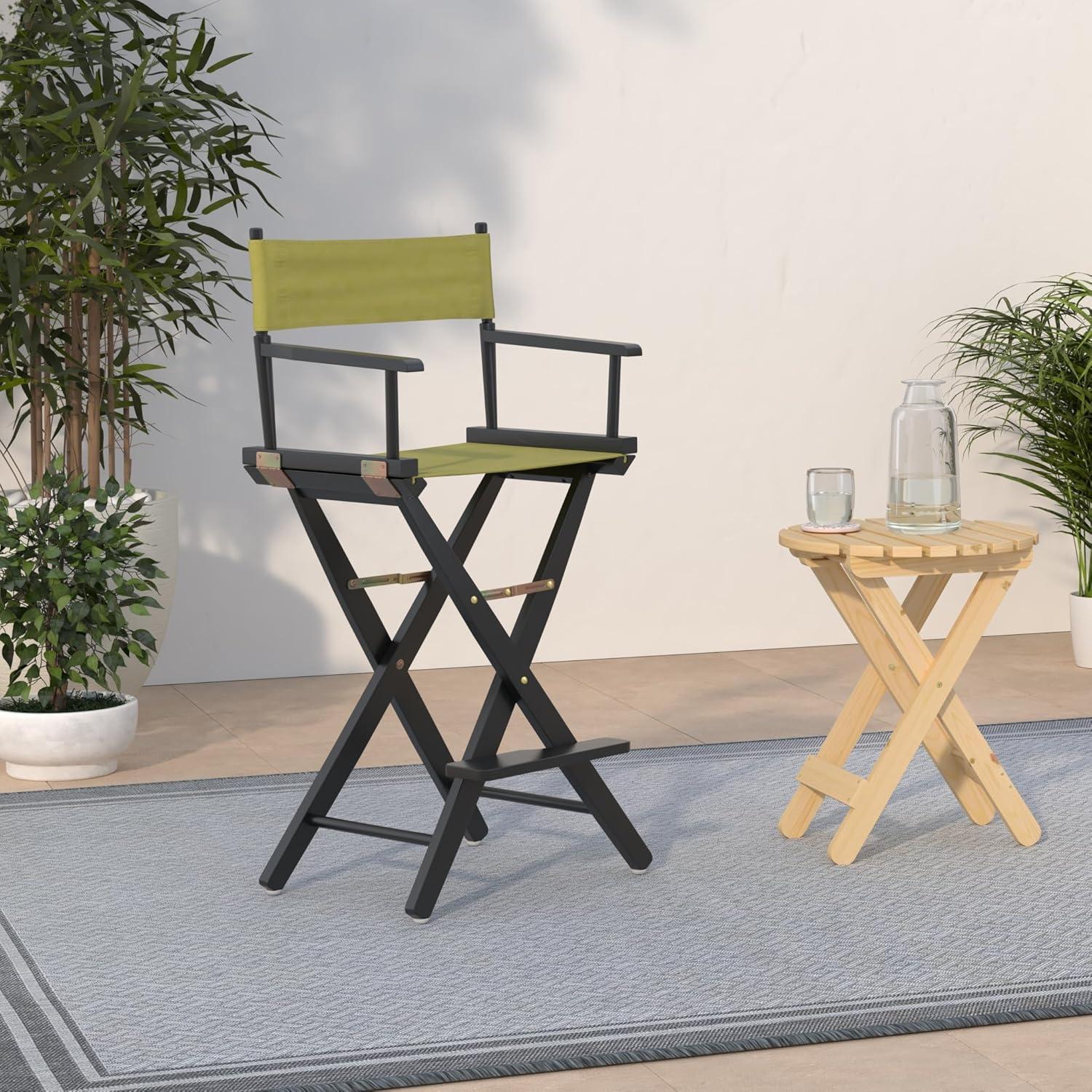 "30" Director's Chair Black Frame-Olive Canvas"