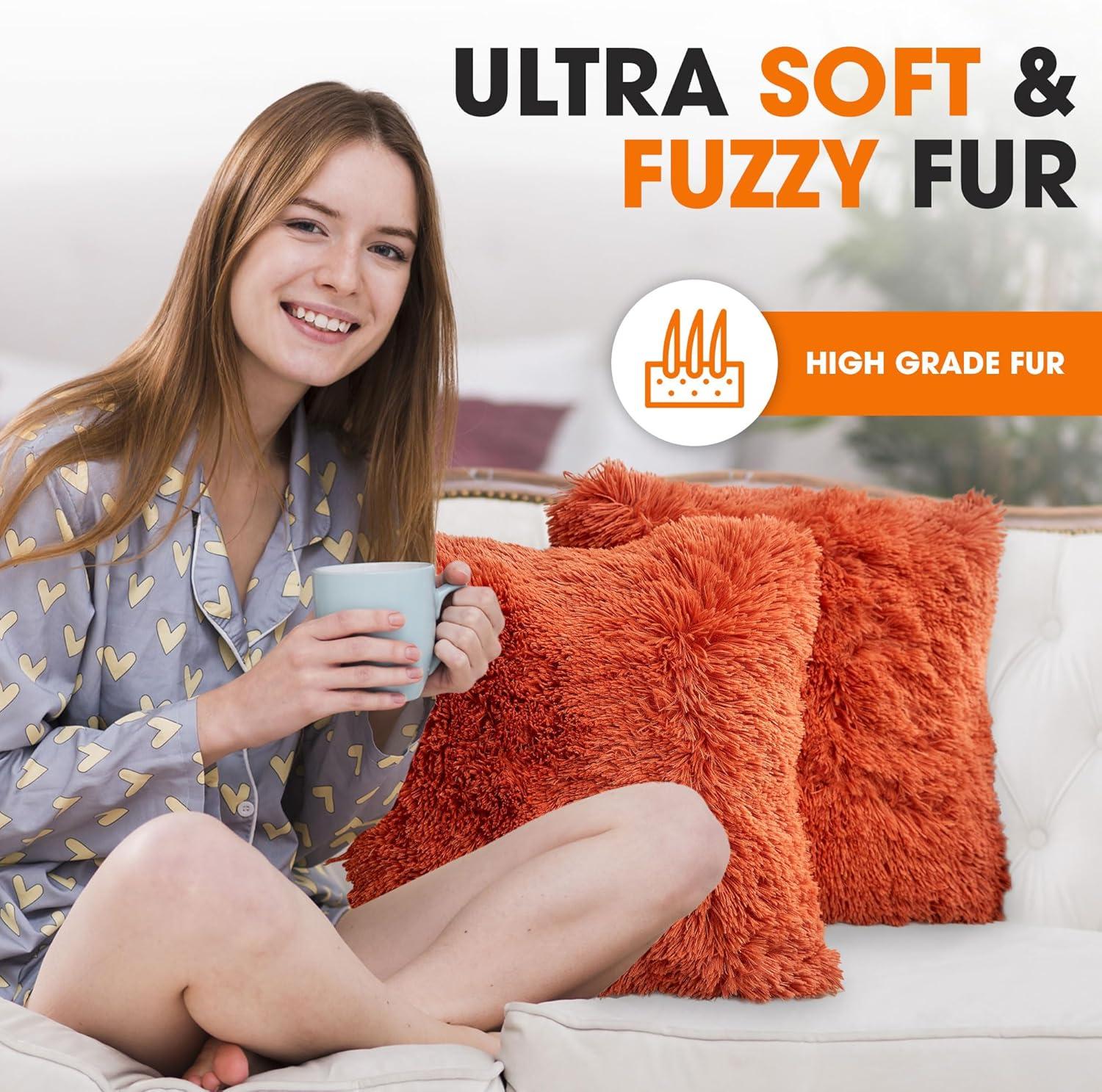 Faux Fur Throw Pillow