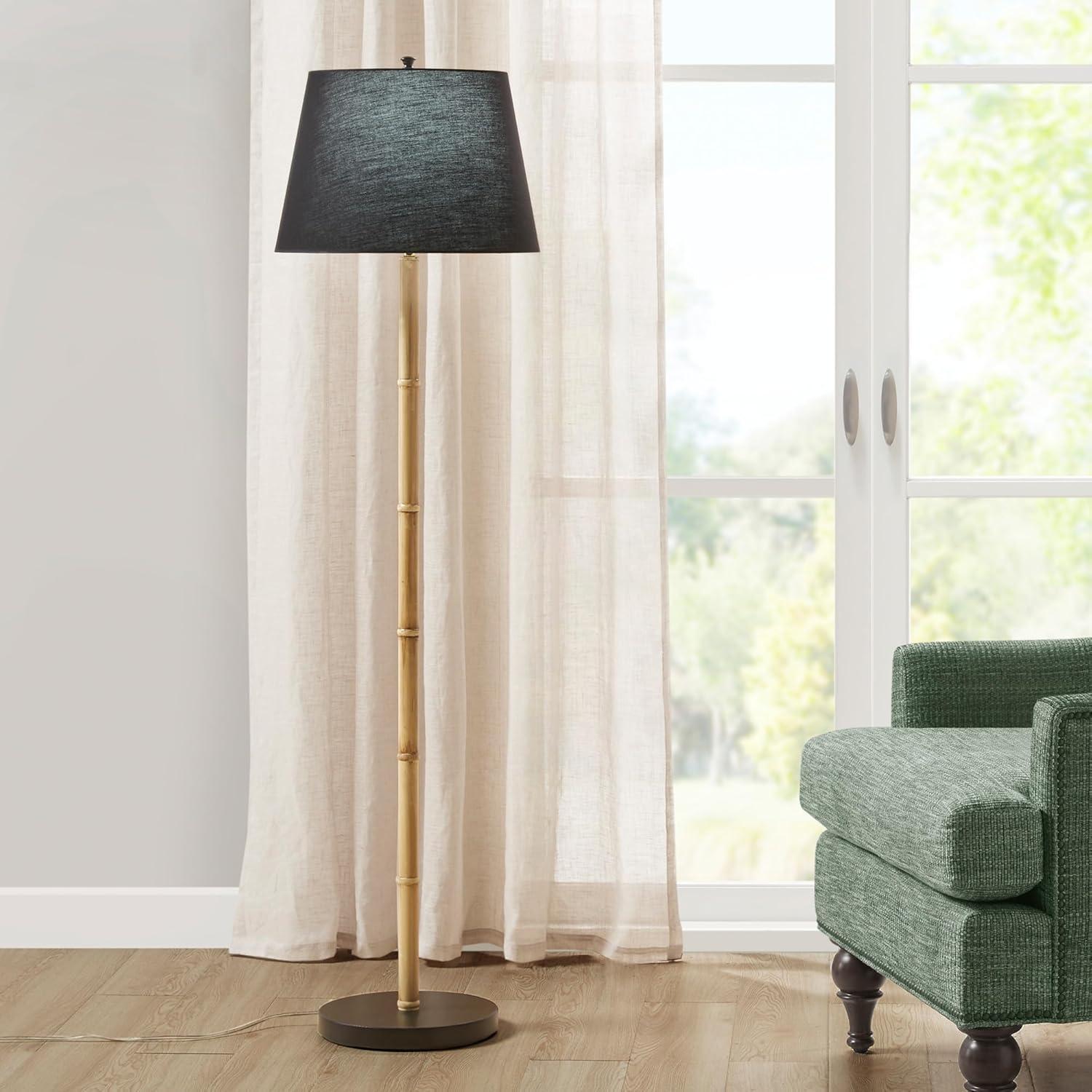 Nassau Metal Bamboo Floor Lamp 60"H