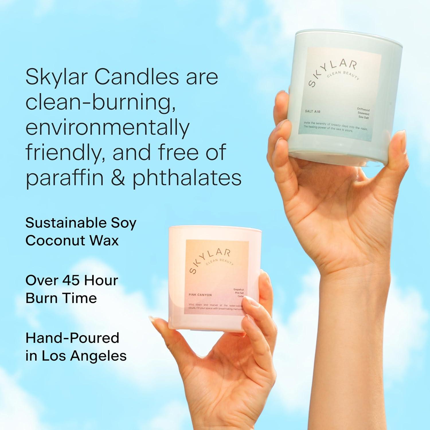 Skylar Coconut Cove Candle, Non-Toxic Clean-Burning Candles with Soy Coconut Wax, Fresh Soy Candles for Home, Scented Candles USA Made & Hand-Poured