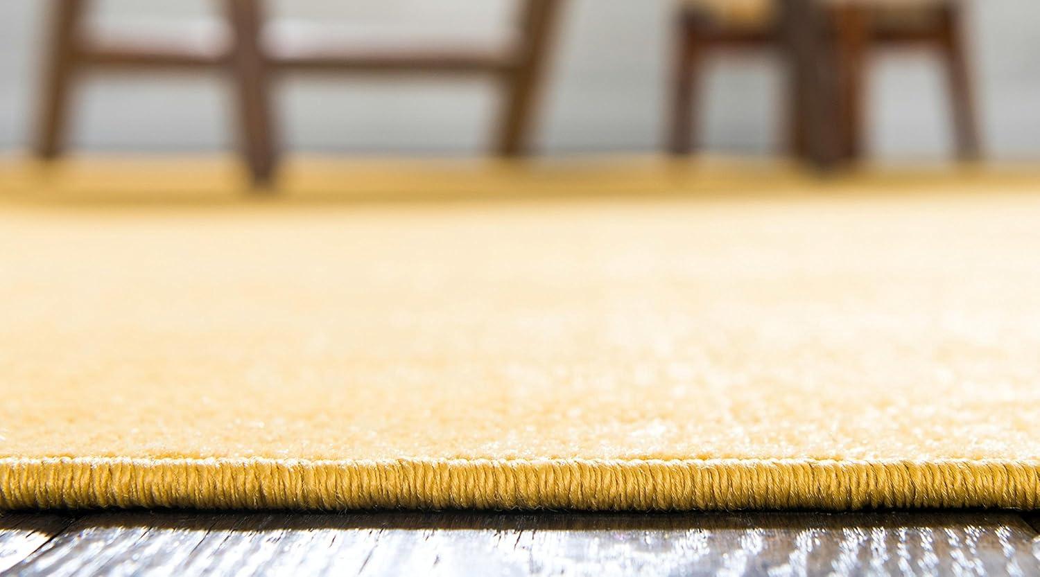 Unique Loom Williamsburg Collection Area Rug - Solid (9' x 12' Rectangle Gold)