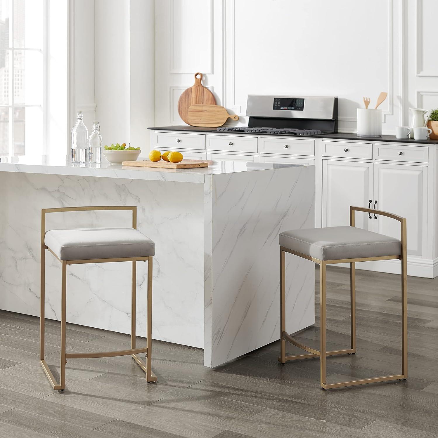 Progreso Upholstered Counter Stool with Metal Frame