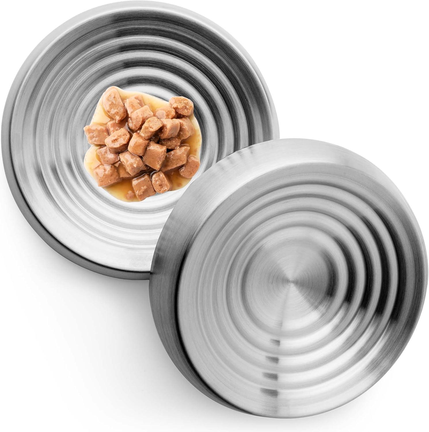 CatGuru Cat Bowls, Set Of Two, Stainless Stel