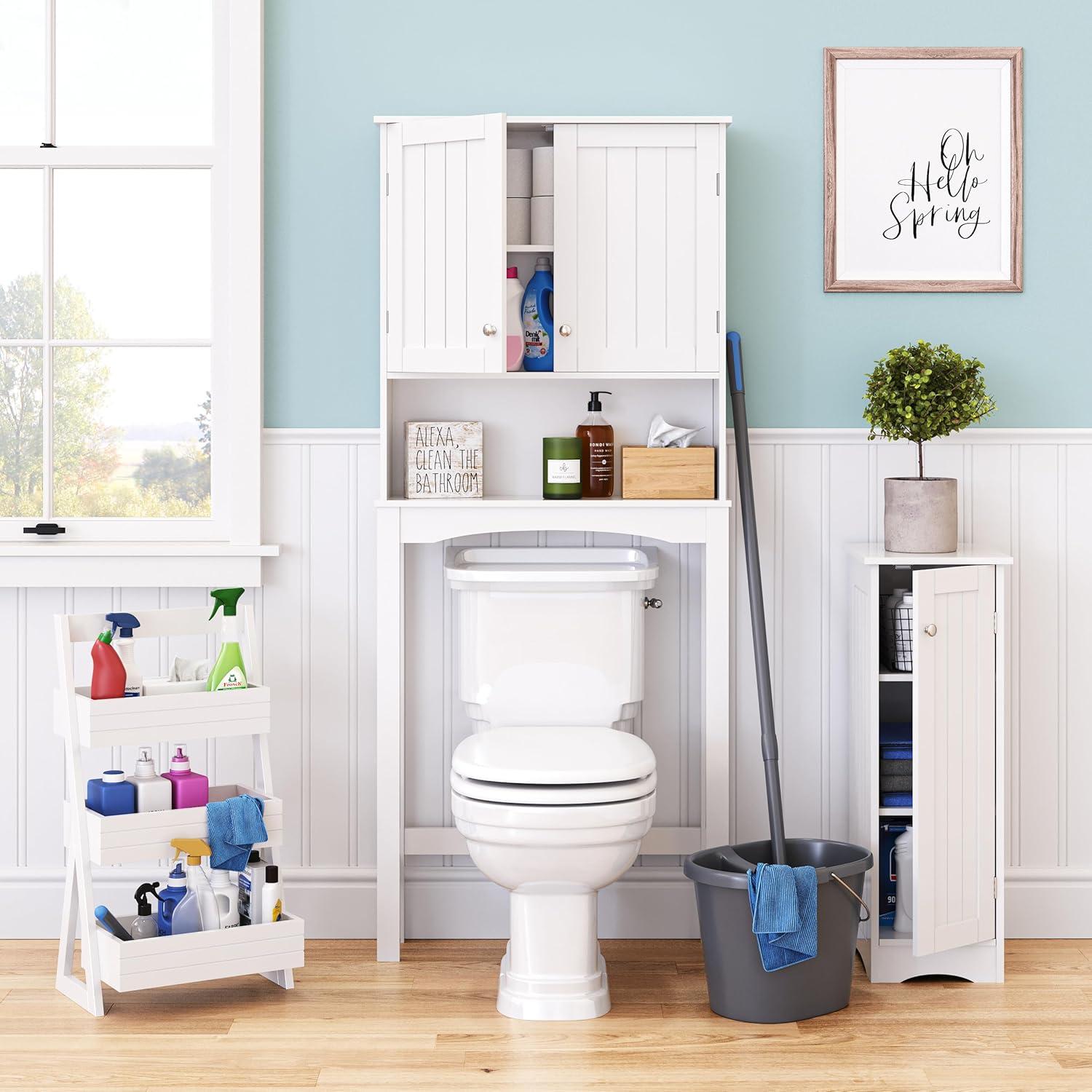 RiverRidge Home RiverRidge Home Lightweight Portable 3-Shelf Storage Caddy Organizer - White