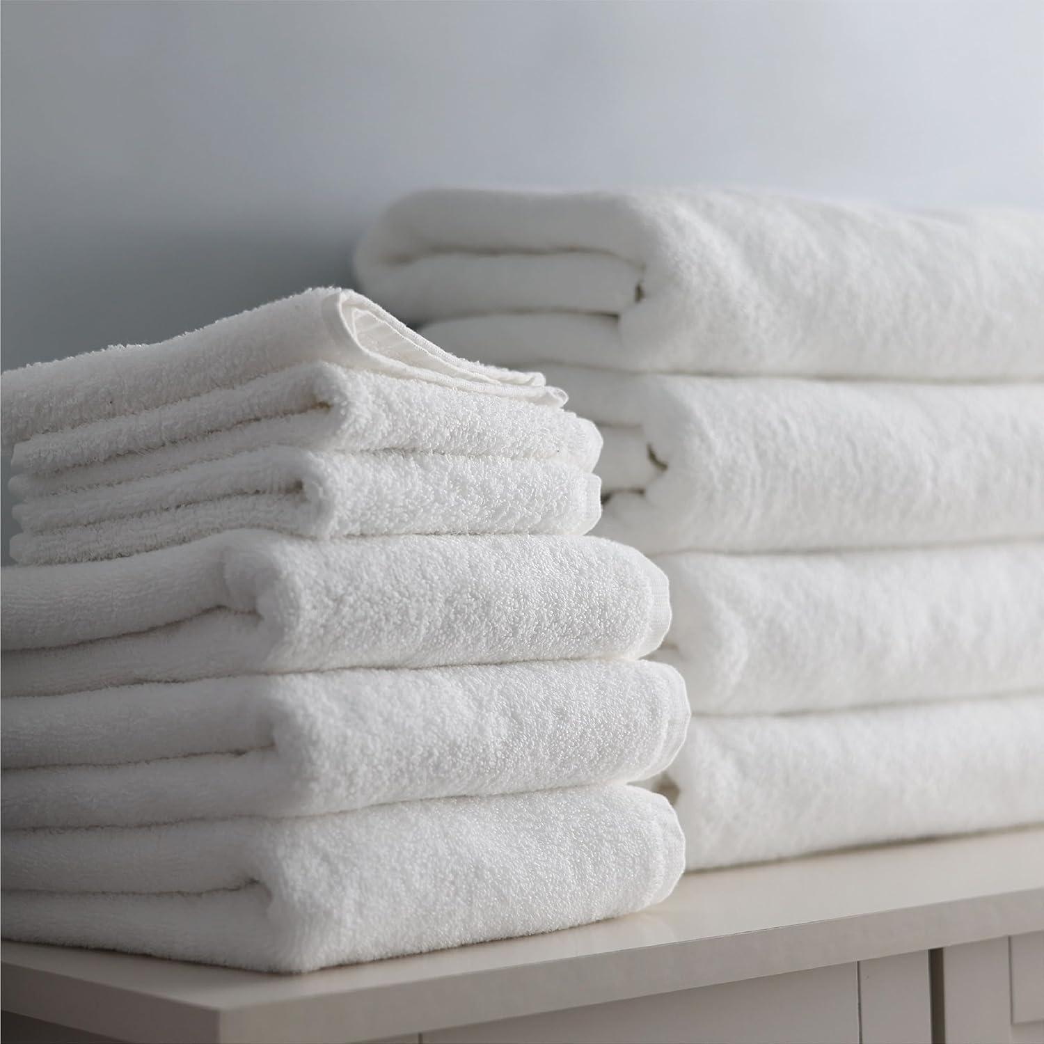 White Cotton 8-Piece Towel Set with Bath Mats