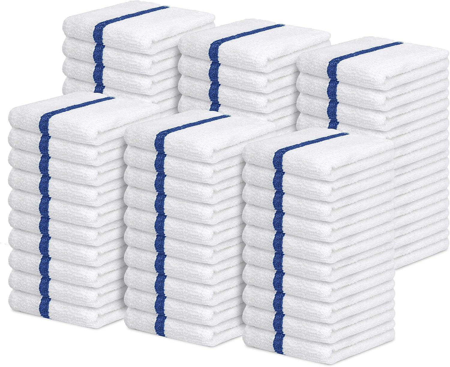 Avalon Towels Terry Bar Mop Towels (Value Pack of 60) Size 16"x19" – Absorbent and Durable, Multipurpose Cleaning Rags, Cotton Cleaning Cloths, Terry Cloth Rags, Reusable Shop Rag