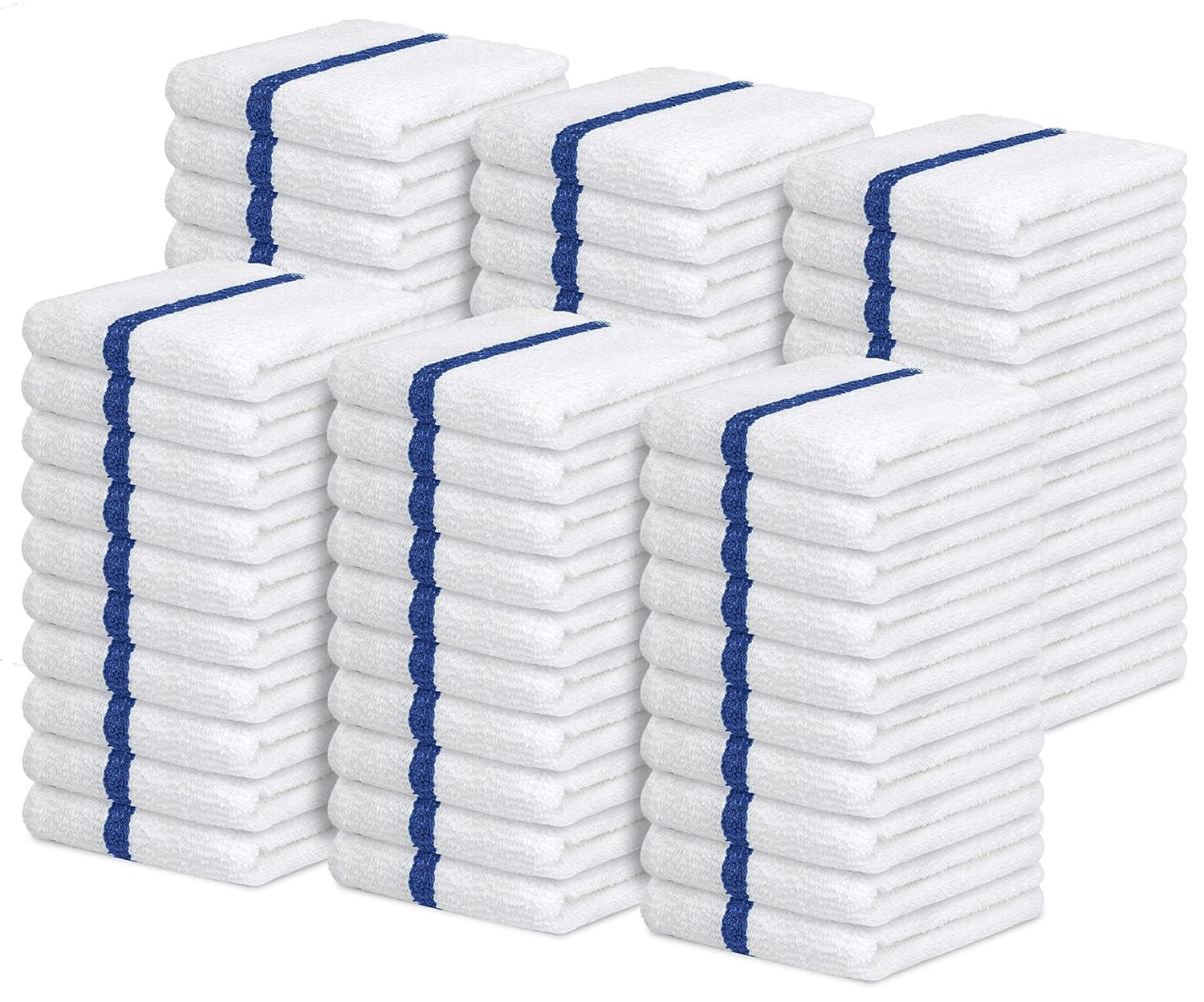 Avalon Towels Terry Bar Mop Towels (Value Pack of 60) Size 16"x19" – Absorbent and Durable, Multipurpose Cleaning Rags, Cotton Cleaning Cloths, Terry Cloth Rags, Reusable Shop Rag