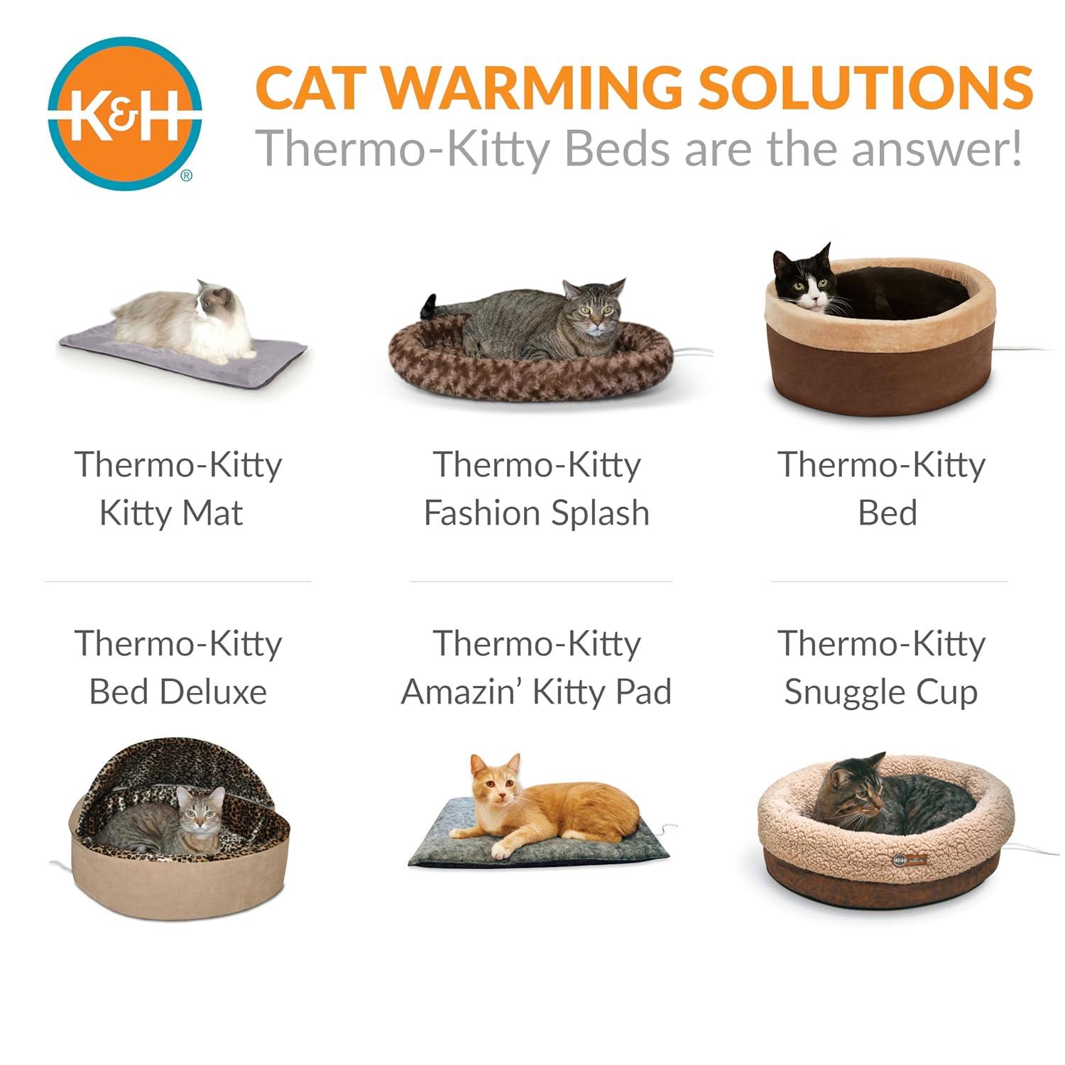 K&H Pet Products Self-Warming Pet Pad Gray/Black 21 X 17 Inches