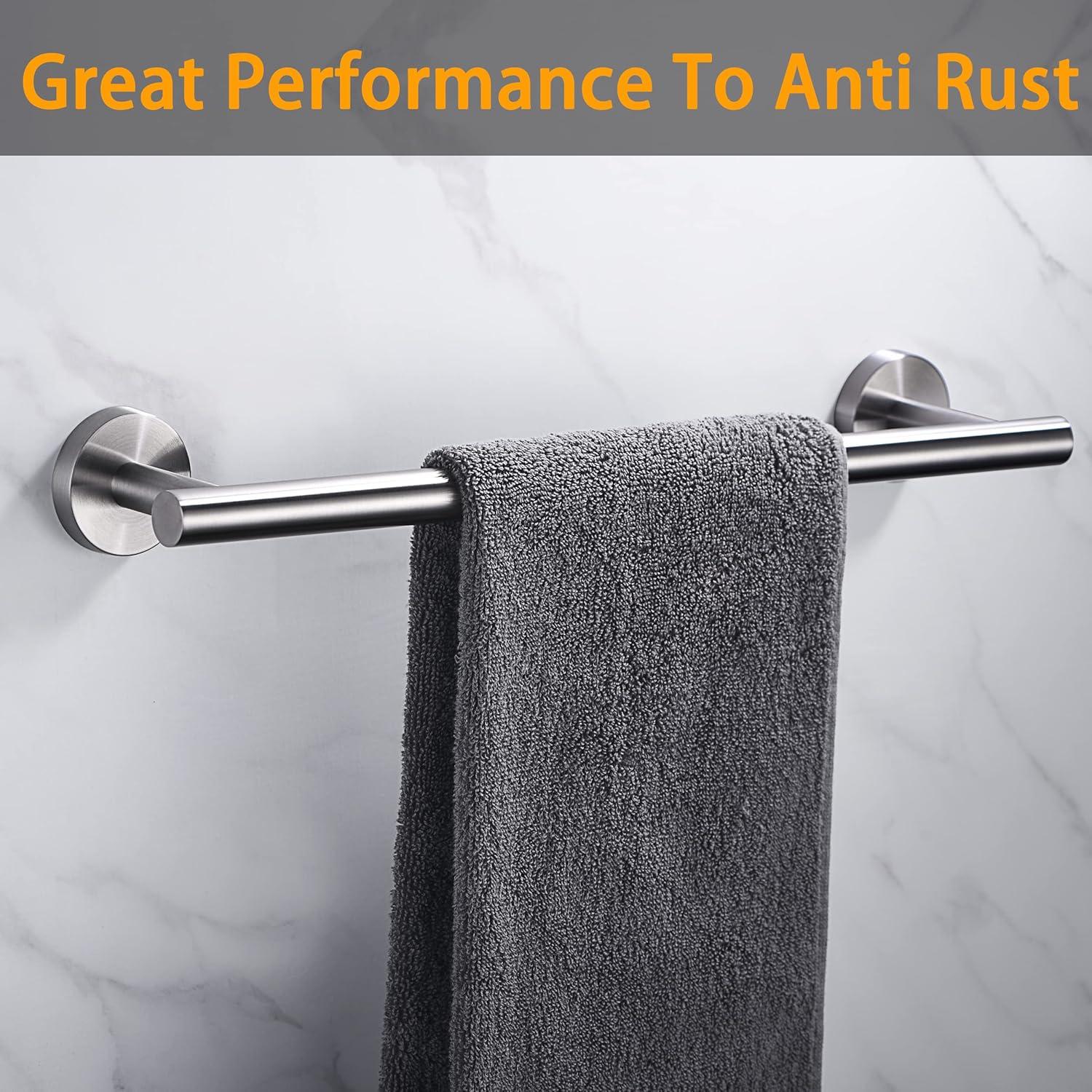 Brushed Nickel Wall Mounted Stainless Steel Towel Bar