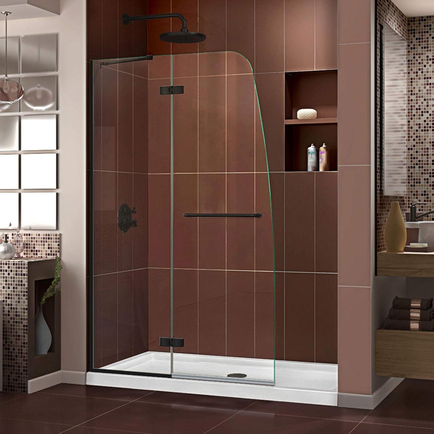 Aqua Ultra 45" W x 72" H Pivot Frameless Shower Door