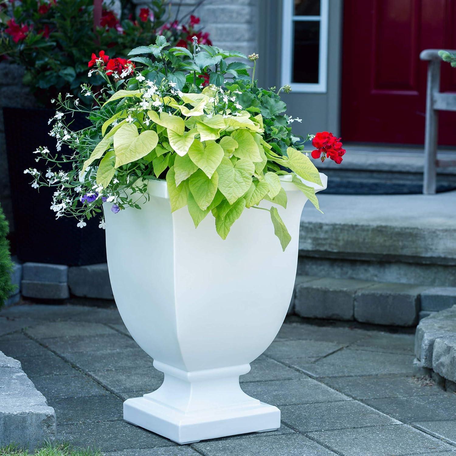 Arvia Self Water Resin Urn Planter