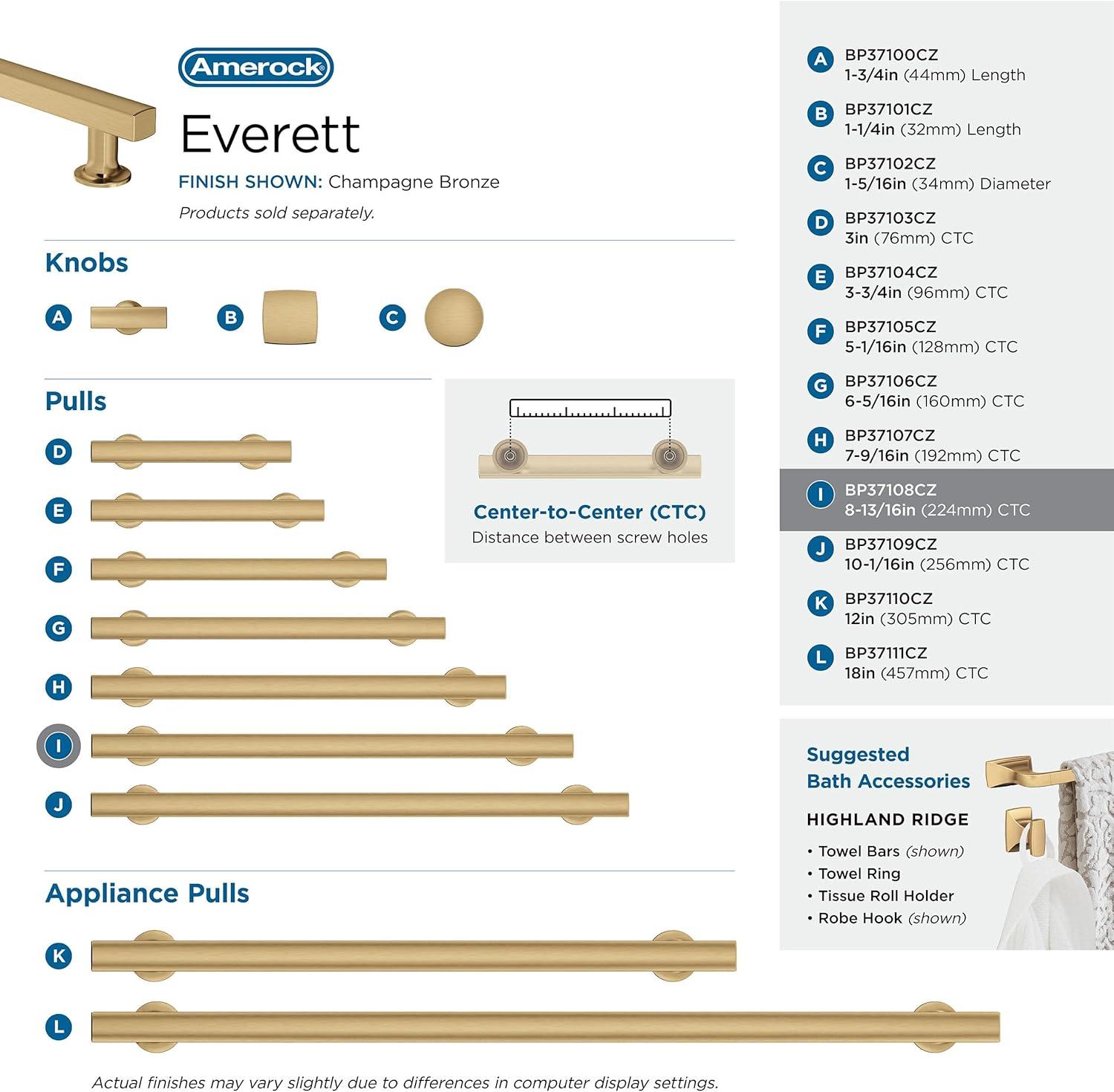 Amerock Everett Cabinet or Drawer Pull