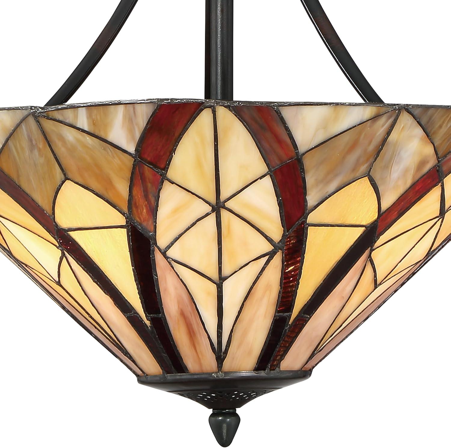 Quoizel TFVY2819VA Victory 3 Light 19 inch Valiant Bronze Pendant Ceiling Light, Naturals