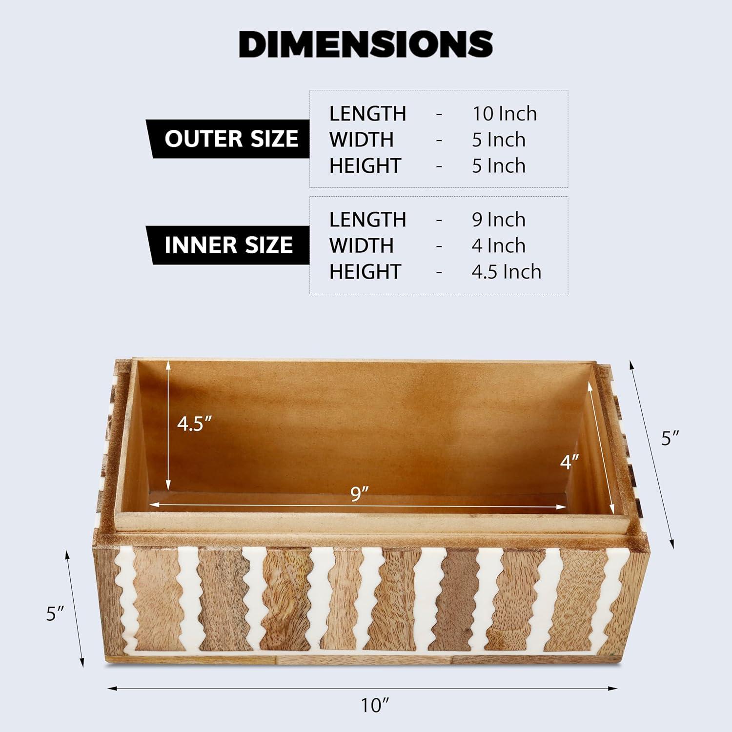 HANDICRAFTS HOME 10x5x5 Decorative Box Handmade Storage Organizer Boxes with Lids Keepsake Gift Trinket Box Display Box, Kept Safari