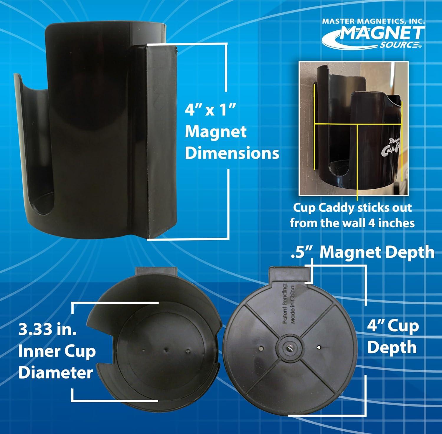 The Magnet Source Durable Plastic Vehicle Cup Holders Plastic, Black, 0.43 lbs