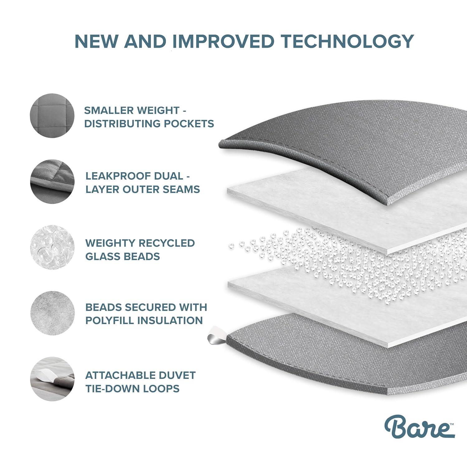 Bare Home Cotton Twill Weighted Blanket