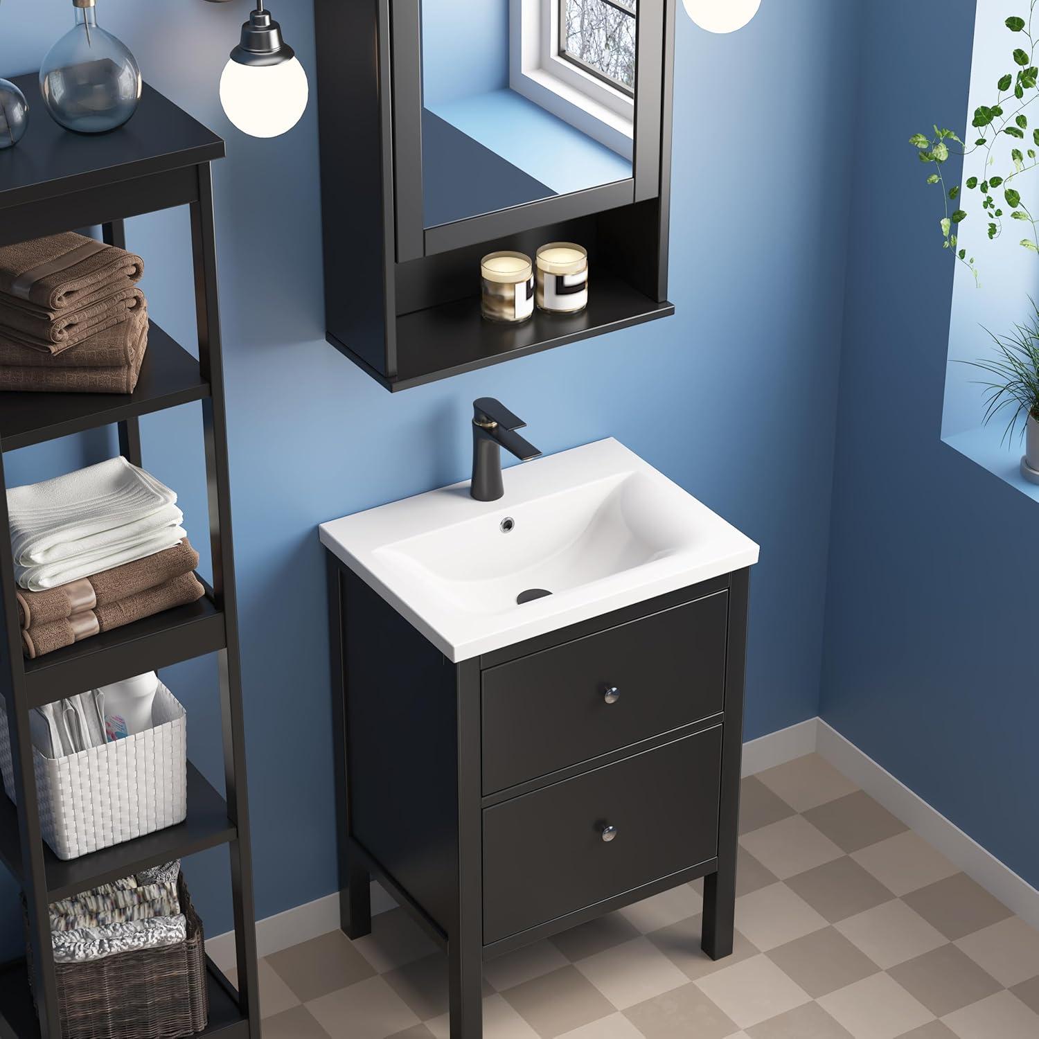 MEJE 36'' Ceramic Single Bathroom Vanity Top with Sink