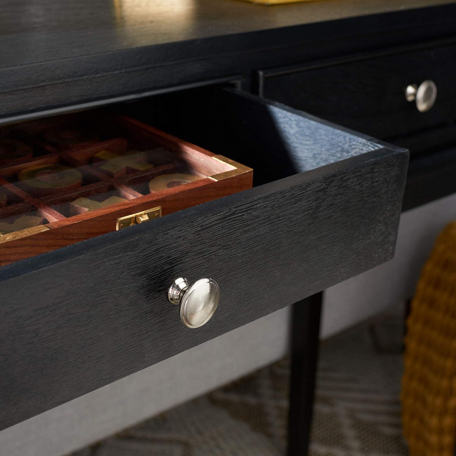Opal 2 Drawer Console Table - CNS5726B - Black - Safavieh