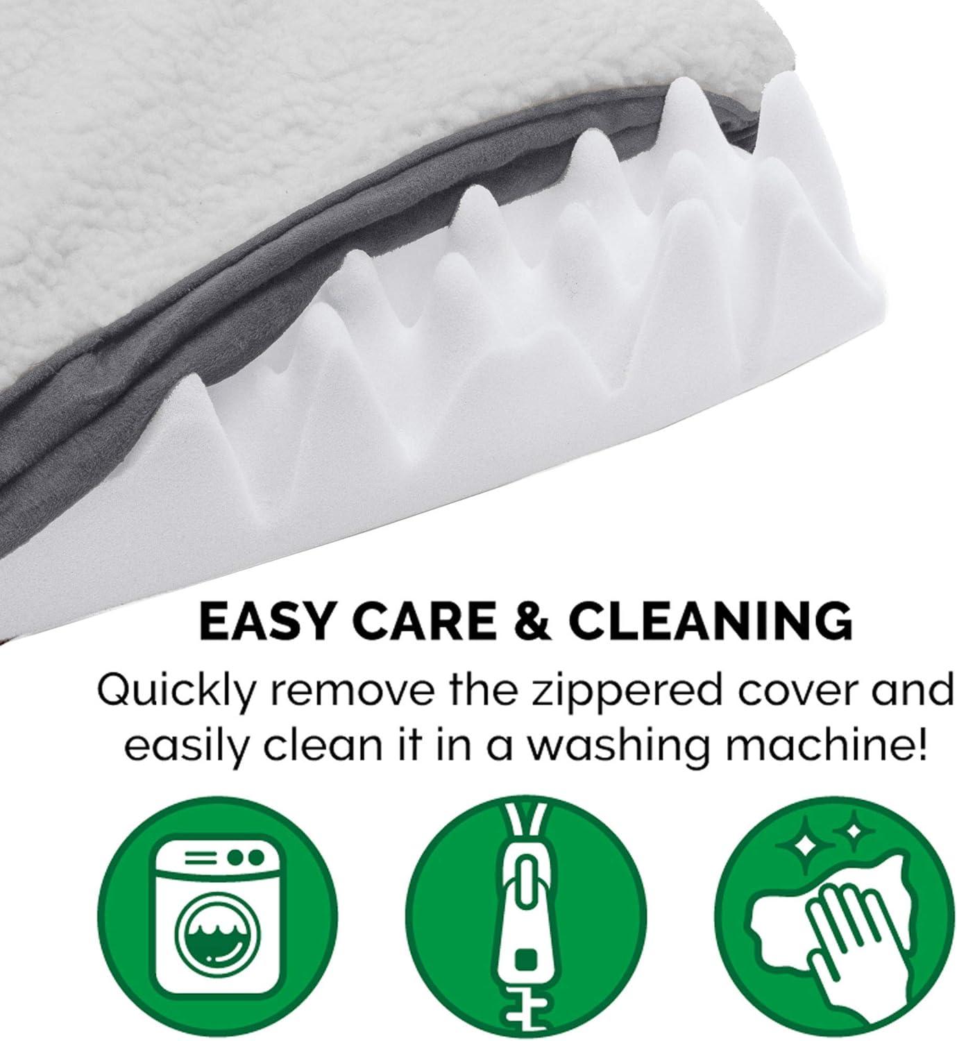 FurHaven Faux Sheepskin & Suede Deluxe Orthopedic Dog Bed