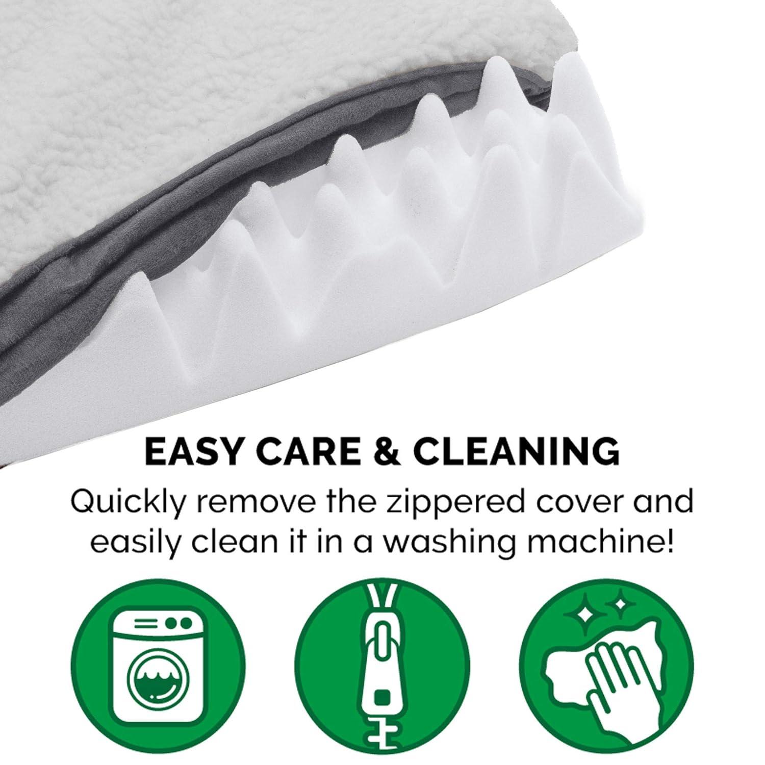 FurHaven Faux Sheepskin & Suede Deluxe Orthopedic Dog Bed