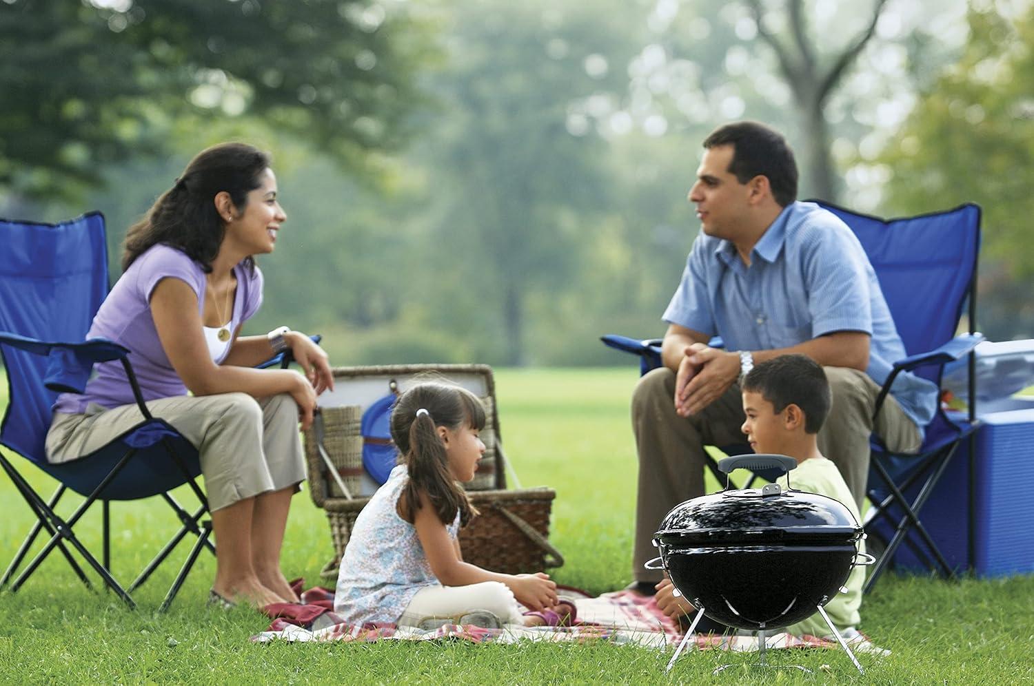 Slate Blue 14-Inch Portable Charcoal Kettle Grill