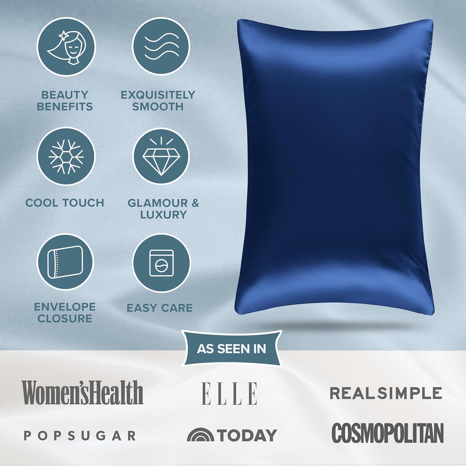 Bare Home 100% Mulberry Silk Pillowcase Envelope Closure
