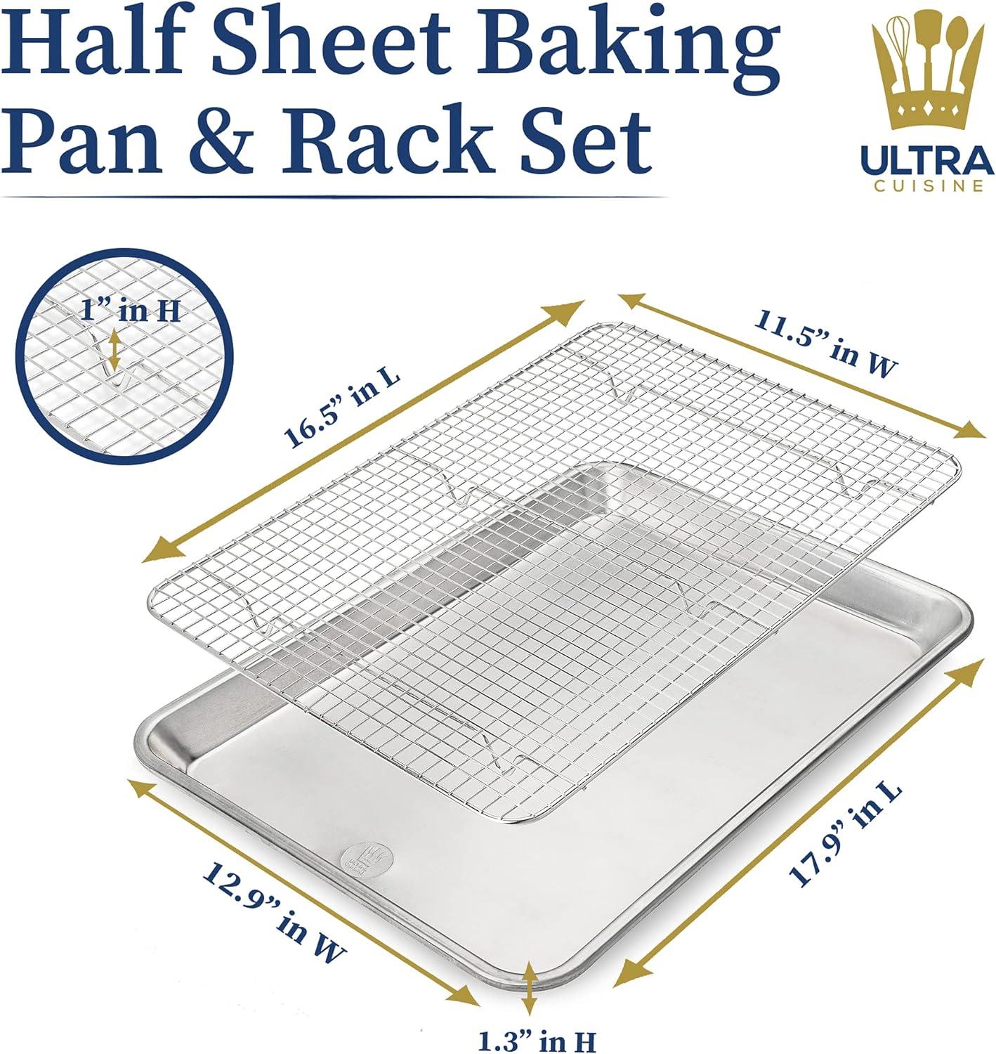 Ultra Cuisine 17.9" x 12.9" Stainless Steel,Aluminum Baking Sheet,