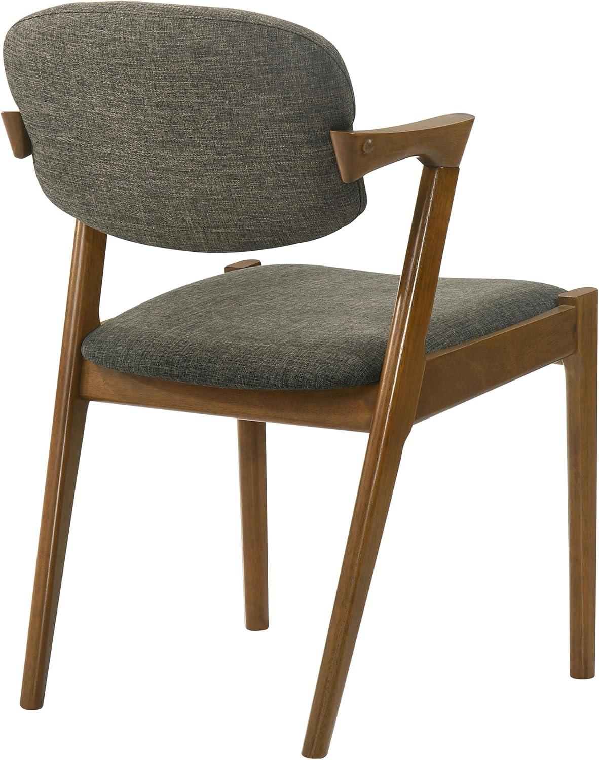 Coaster Malone Open Back Fabric Dining Chairs in Gray