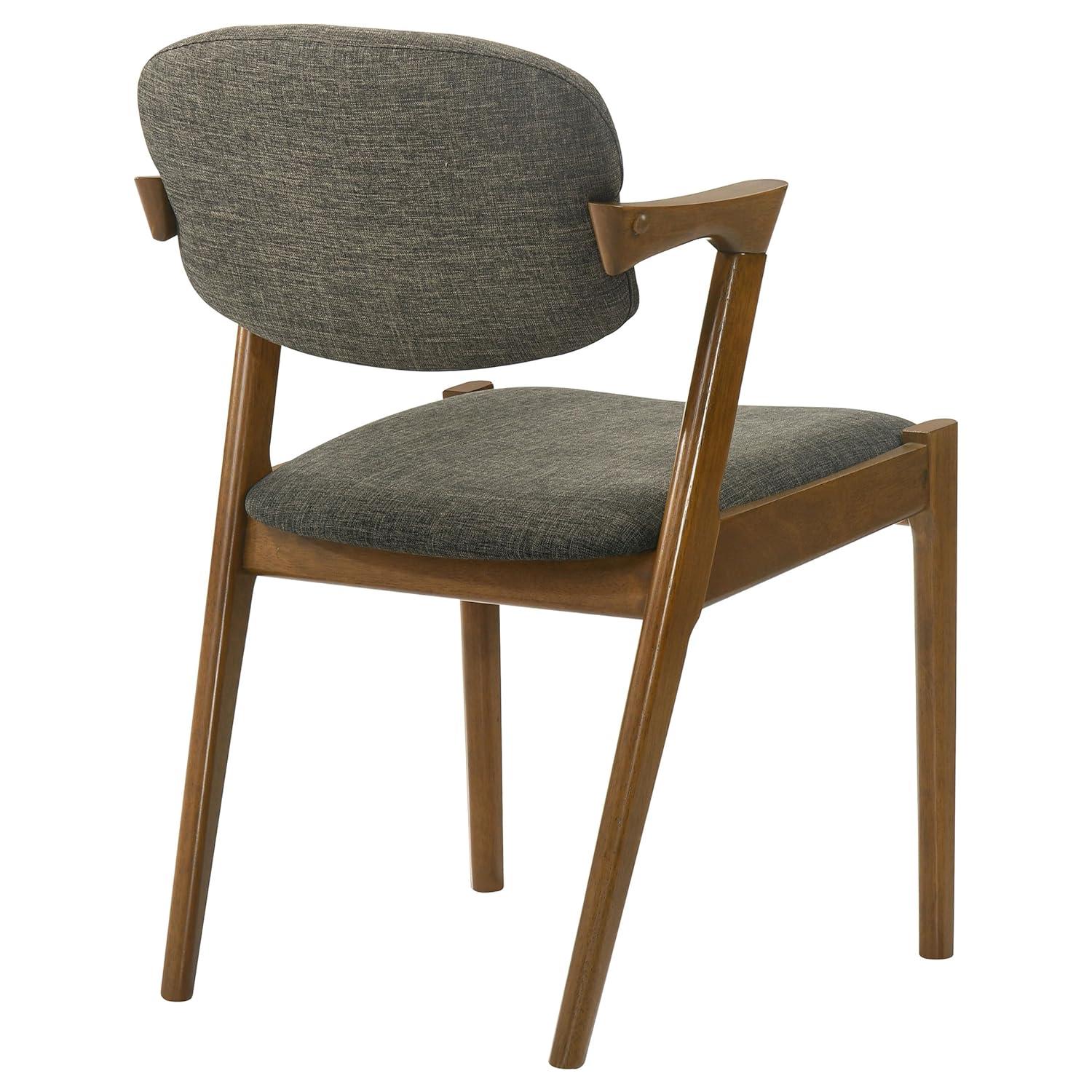 Coaster Malone Open Back Fabric Dining Chairs in Gray