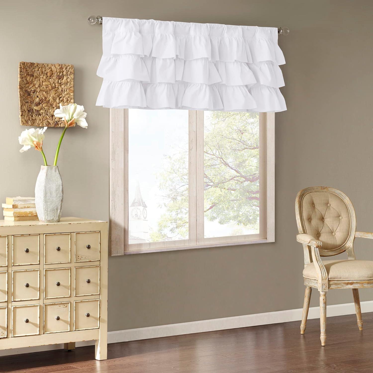 Anna Cotton Oversized Ruffle 50" Window Valance