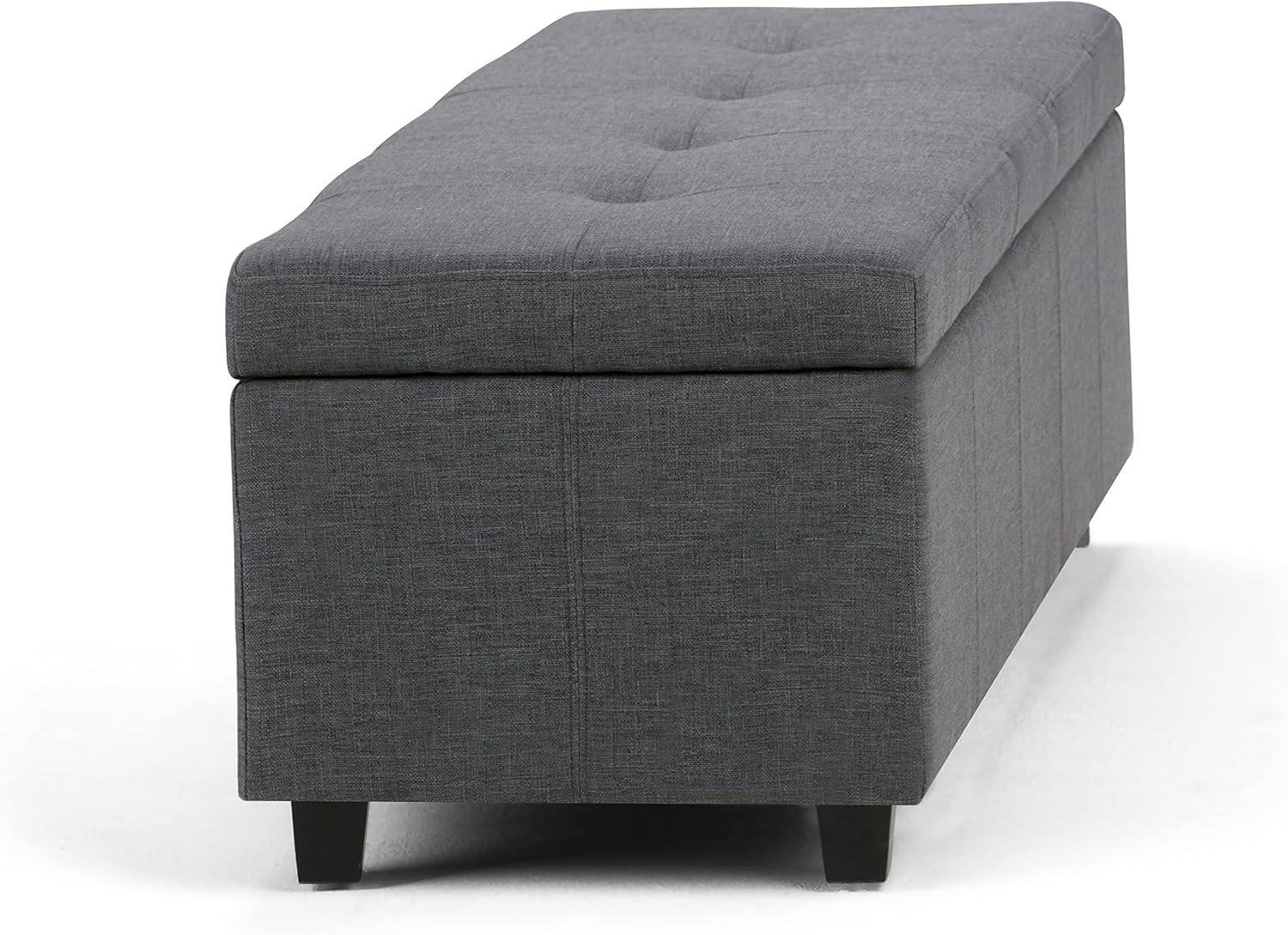 Simpli Home Castleford Large Storage Ottoman Bench