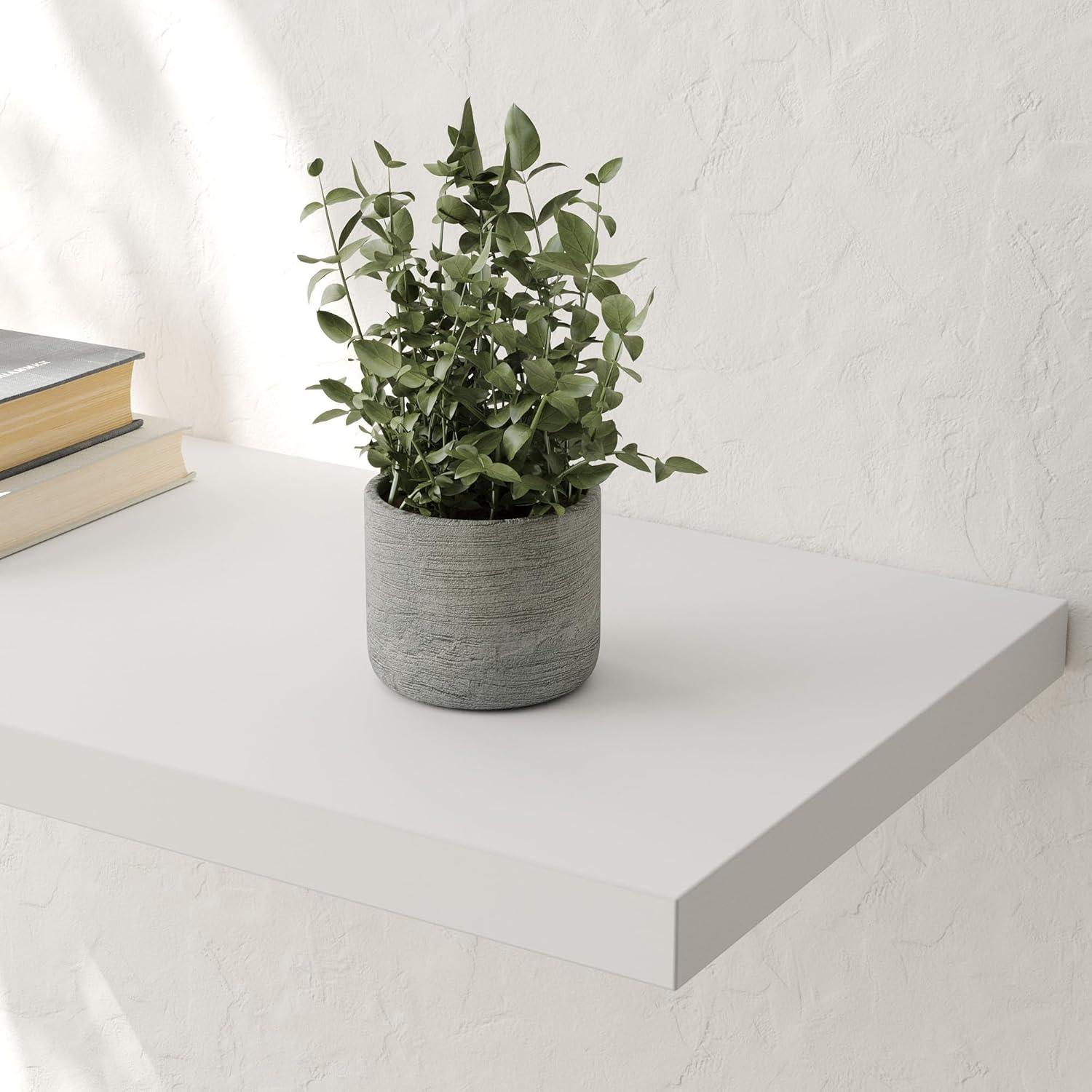 Axeman 36 Inch Solid Wood Wall Shelves Set of 2, Modern Floating Shelves for Wall Storage