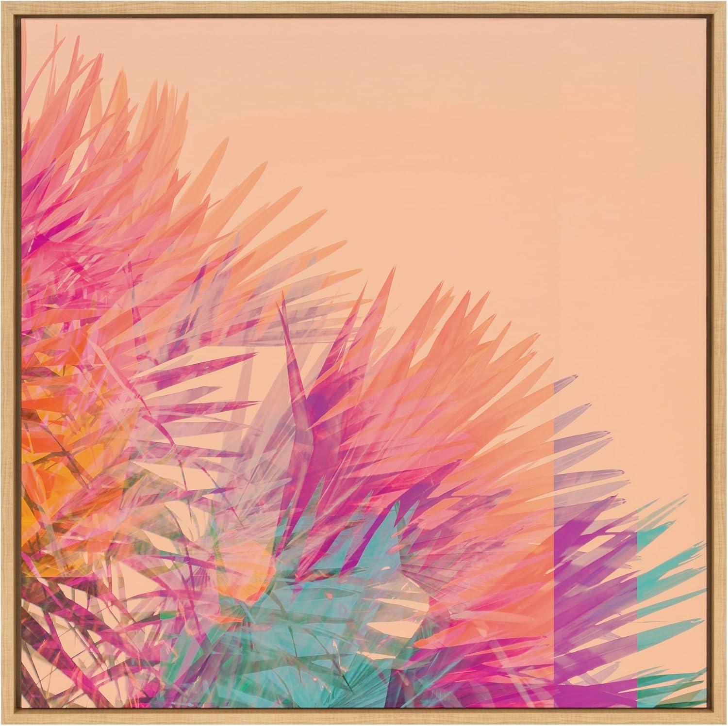 Kate & Laurel All Things Decor 30"x30" Sylvie Sun Burn 2 Wall Art by Alicia Bock Natural: Contemporary Style, Framed Canvas