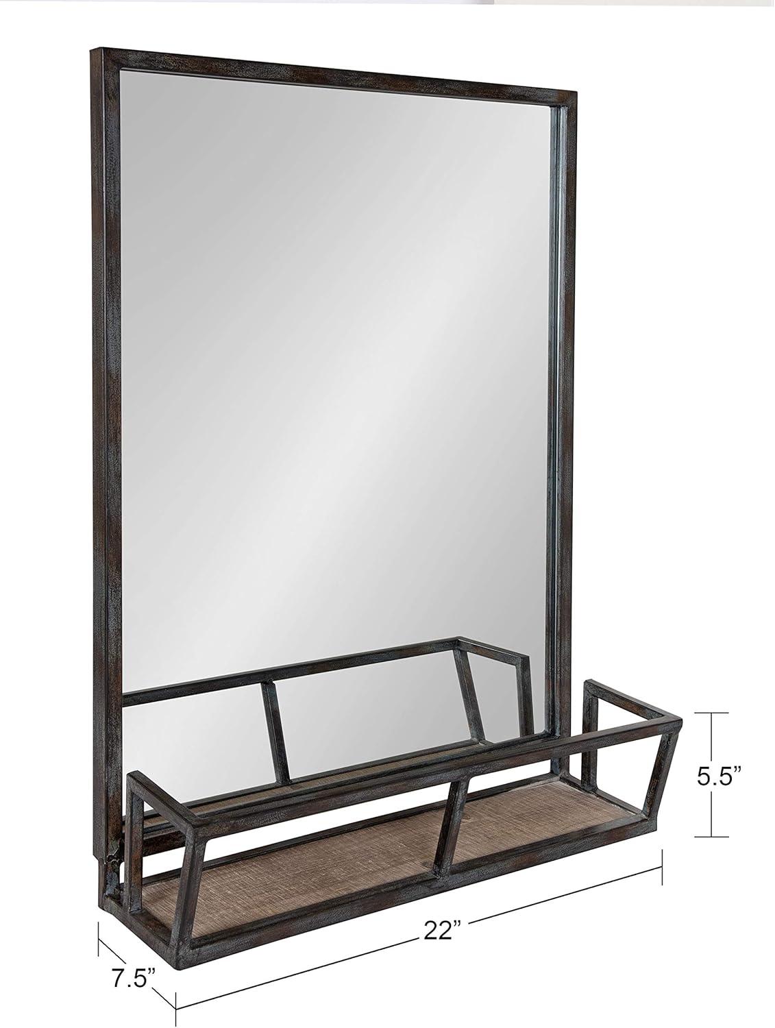 22" x 29" Jackson Mirror Black - Kate & Laurel All Things Decor