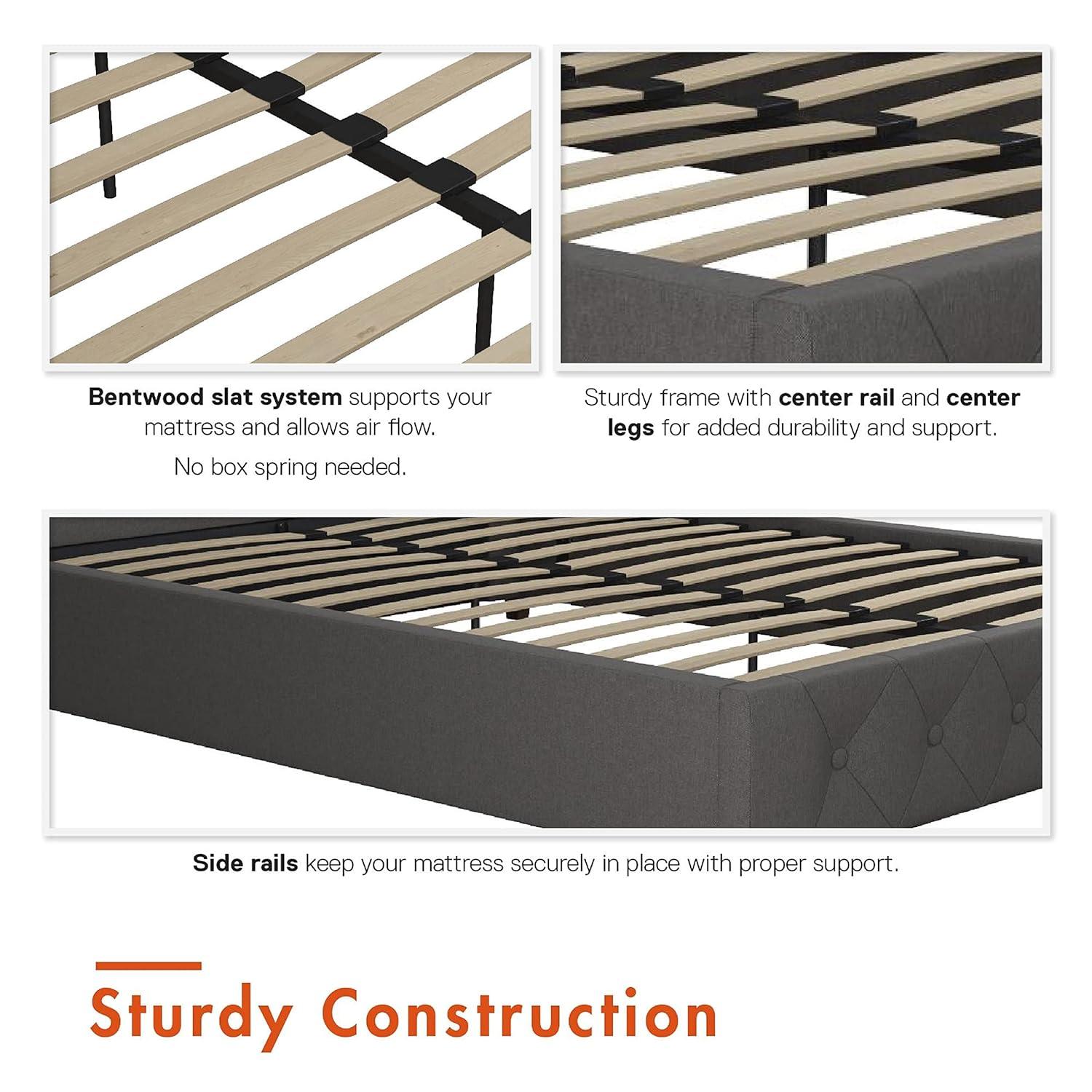 CosmoLiving by Cosmopolitan Mercer Tufted Upholstered Platform Bed
