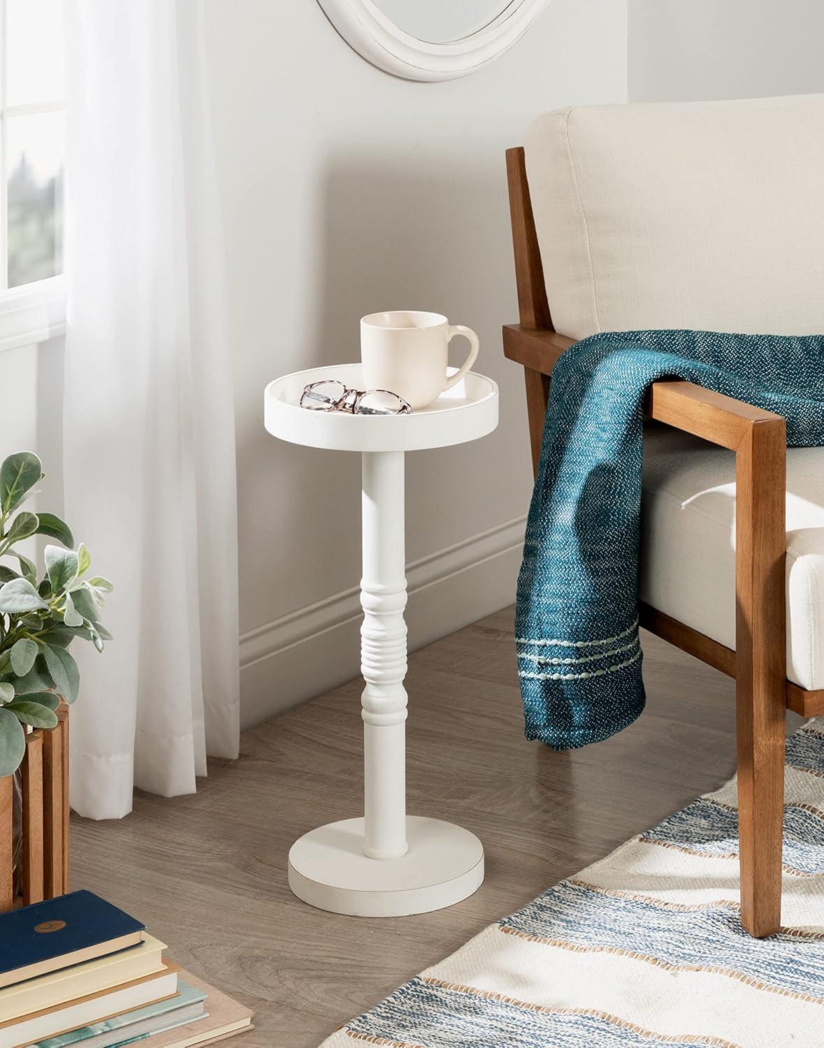 Kate and Laurel - Bellport Pedestal End Table