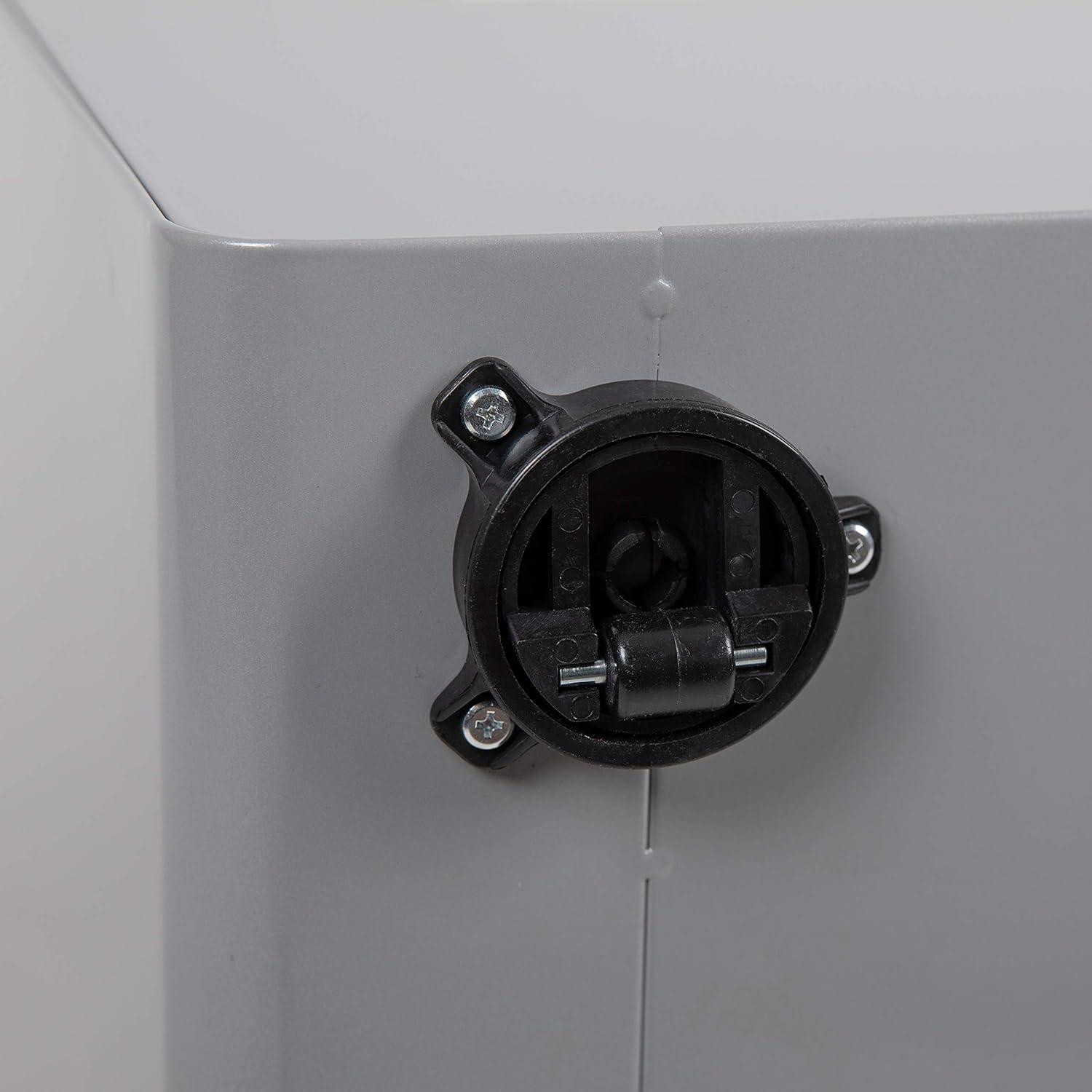 Flash Furniture Ergonomic 3-Drawer Mobile Locking Filing Cabinet with Anti-Tilt Mechanism and Hanging Drawer for Legal & Letter Files, Gray