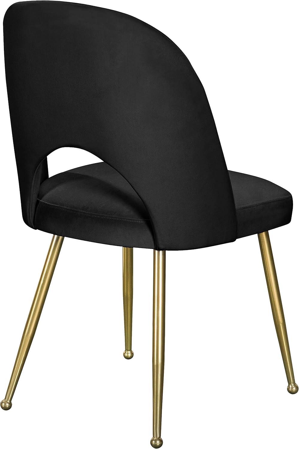 Meridian Furniture Logan Black Velvet Dining Chair (Set of 2)