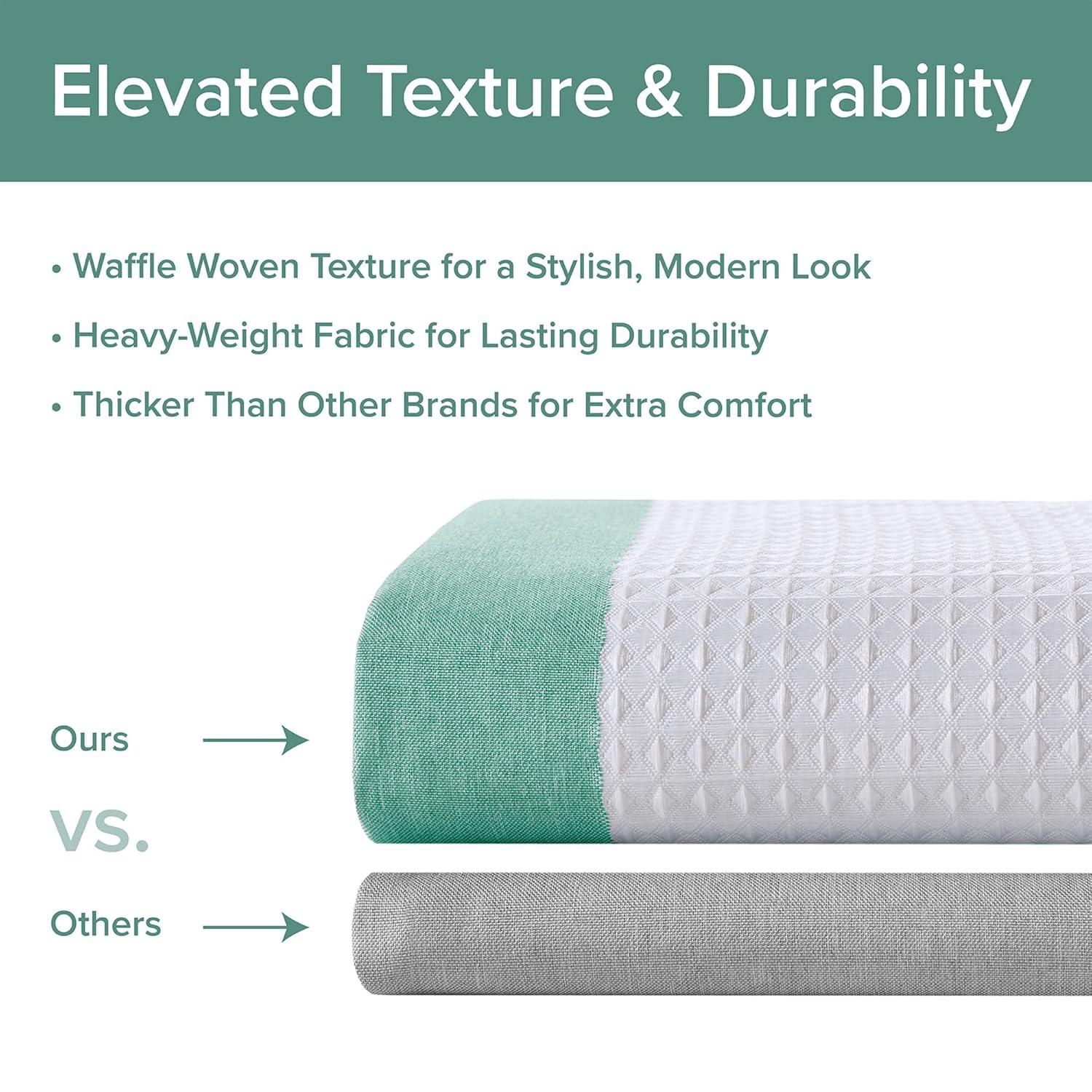 Spa Waffle Shower Curtain with 3M Treatment