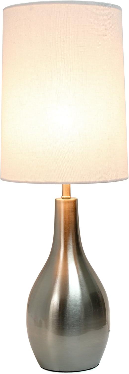 1 Light Tear Drop Table Lamp Gold - Simple Designs: Bedside, No Assembly Required, UL Listed, Cotton Shade
