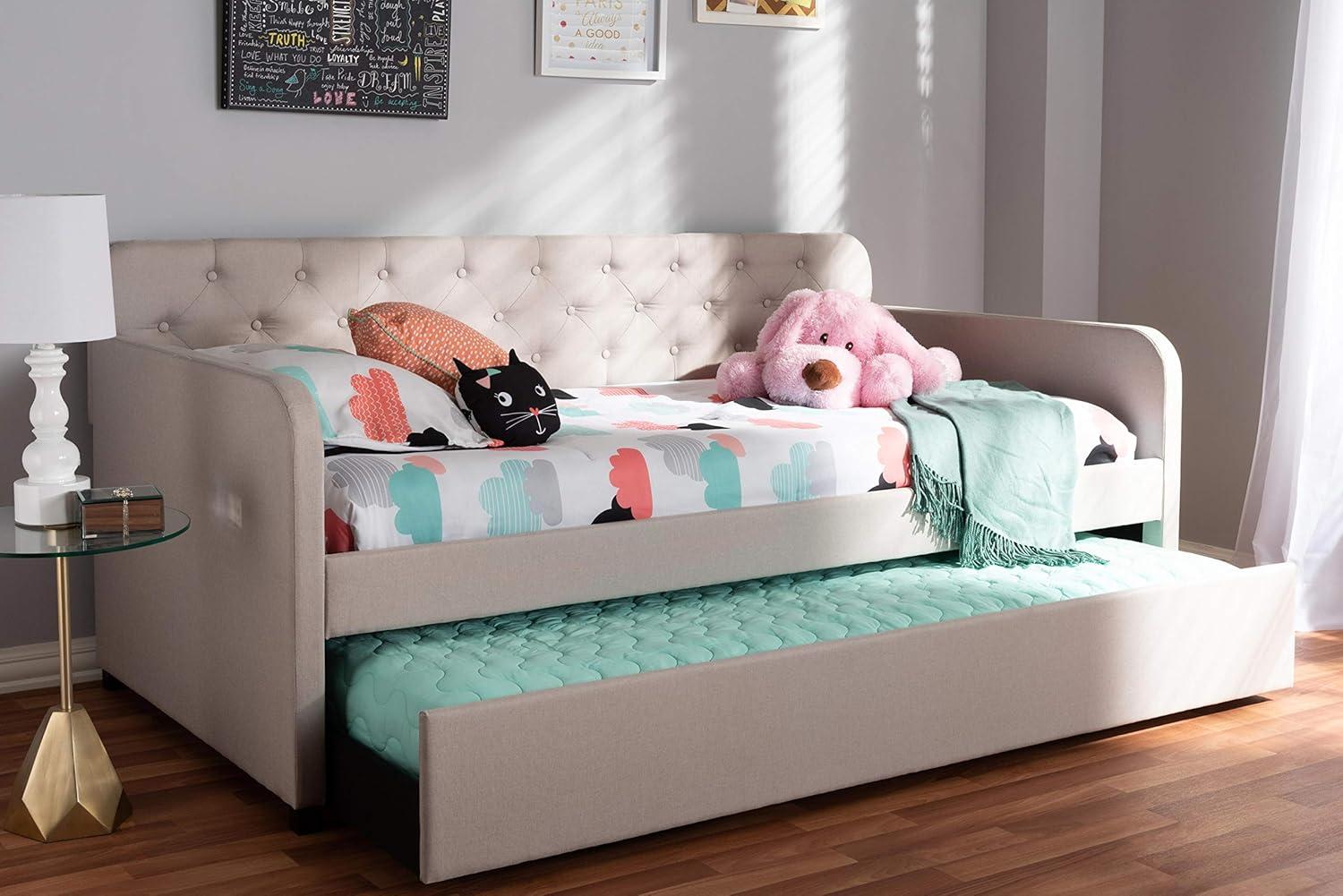 Baxton Studio Daybeds Twin Beige